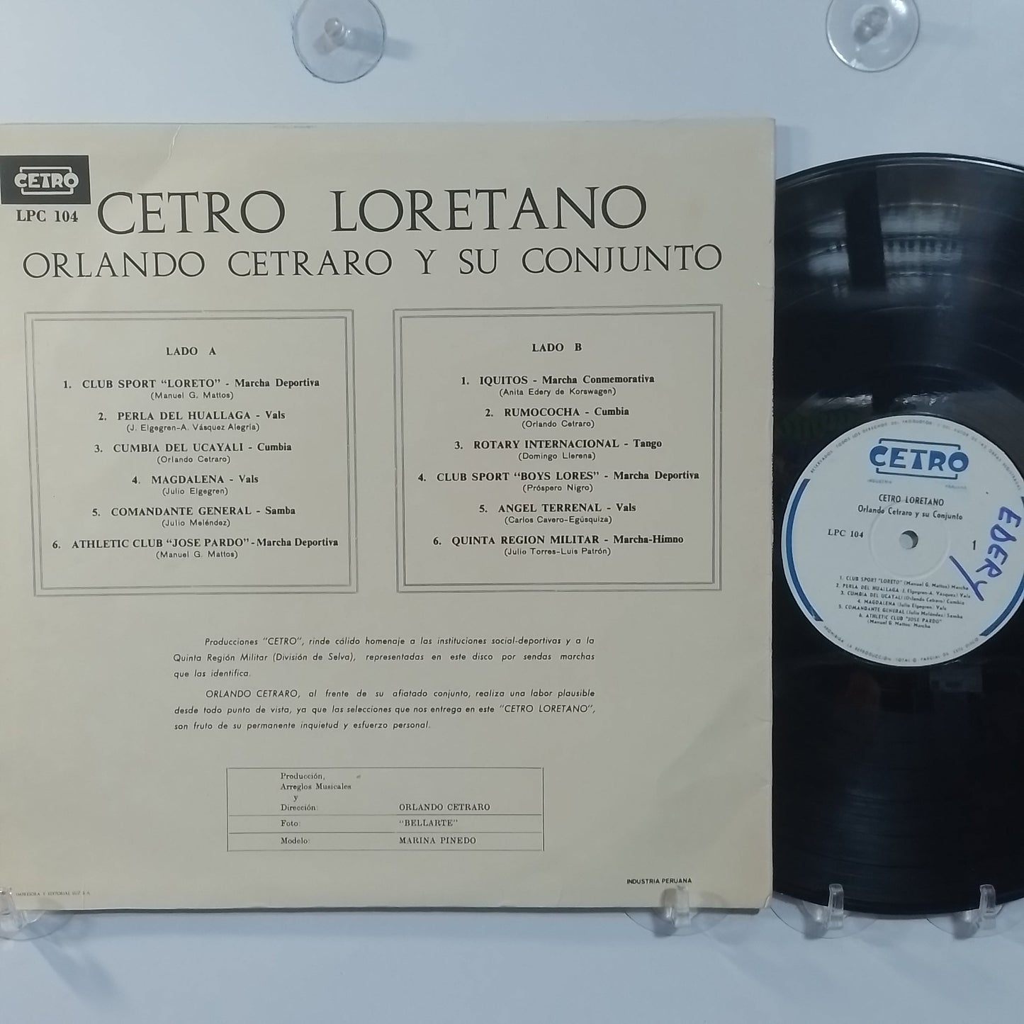 lp Orlando Cetraro Cetro Loretano made peru 1970 latin cumbia