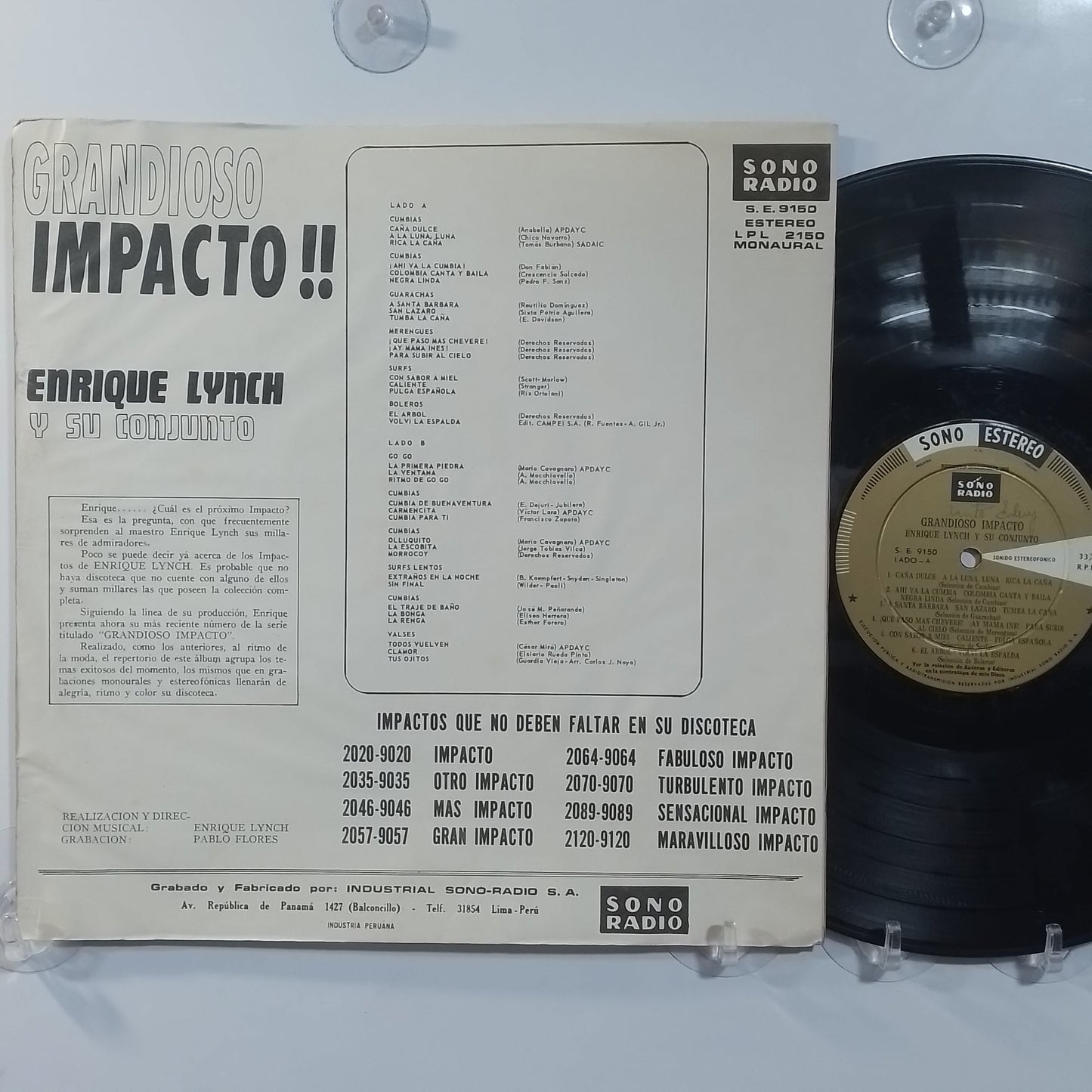 lp Enrique Lynch Y Su Conjunto Grandioso Impacto made peru 1966 rumba cumbia