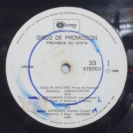 lp Disco De Promocion virrey LPR-004 Madonna Sabrina Sheena Easton varios made peru 1989 promocional Electronic pop rock