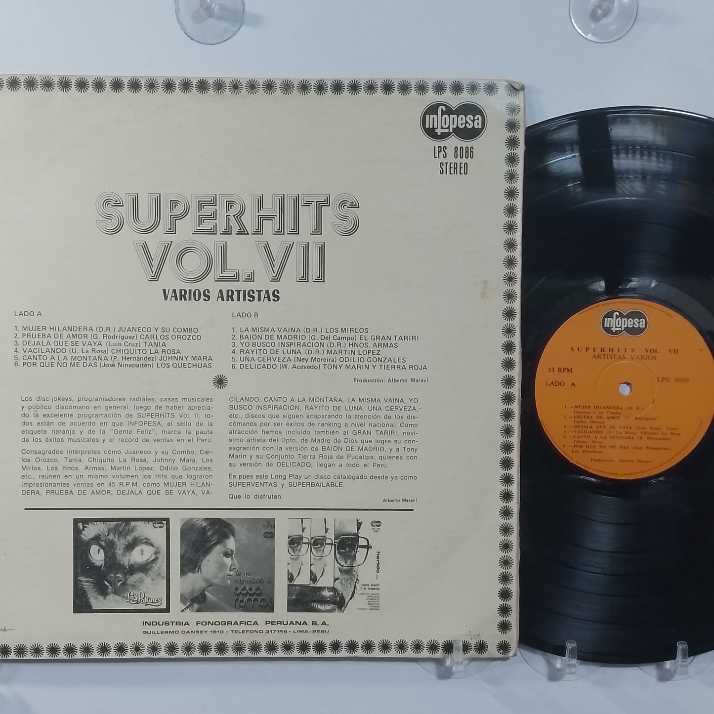 lp superhits vol 7 juaneco y su combo los mirlos los quechuas varios made peru 1977 cumbia