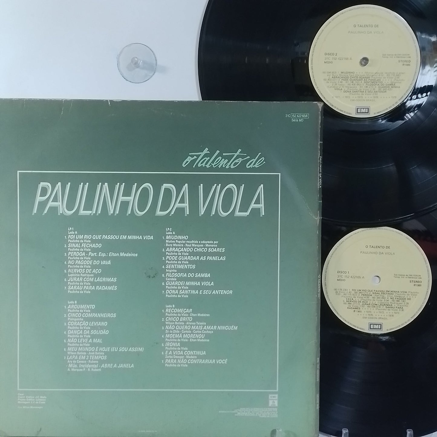 x2 lp Paulinho da Viola O Talento de Paulinho da Viola made Brasil 1985 gatefold latin samba