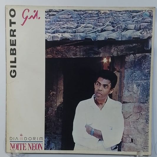 lp Gilberto Gil Dia Dorim Noite Neon made Brasil 1985 con insert latin pop