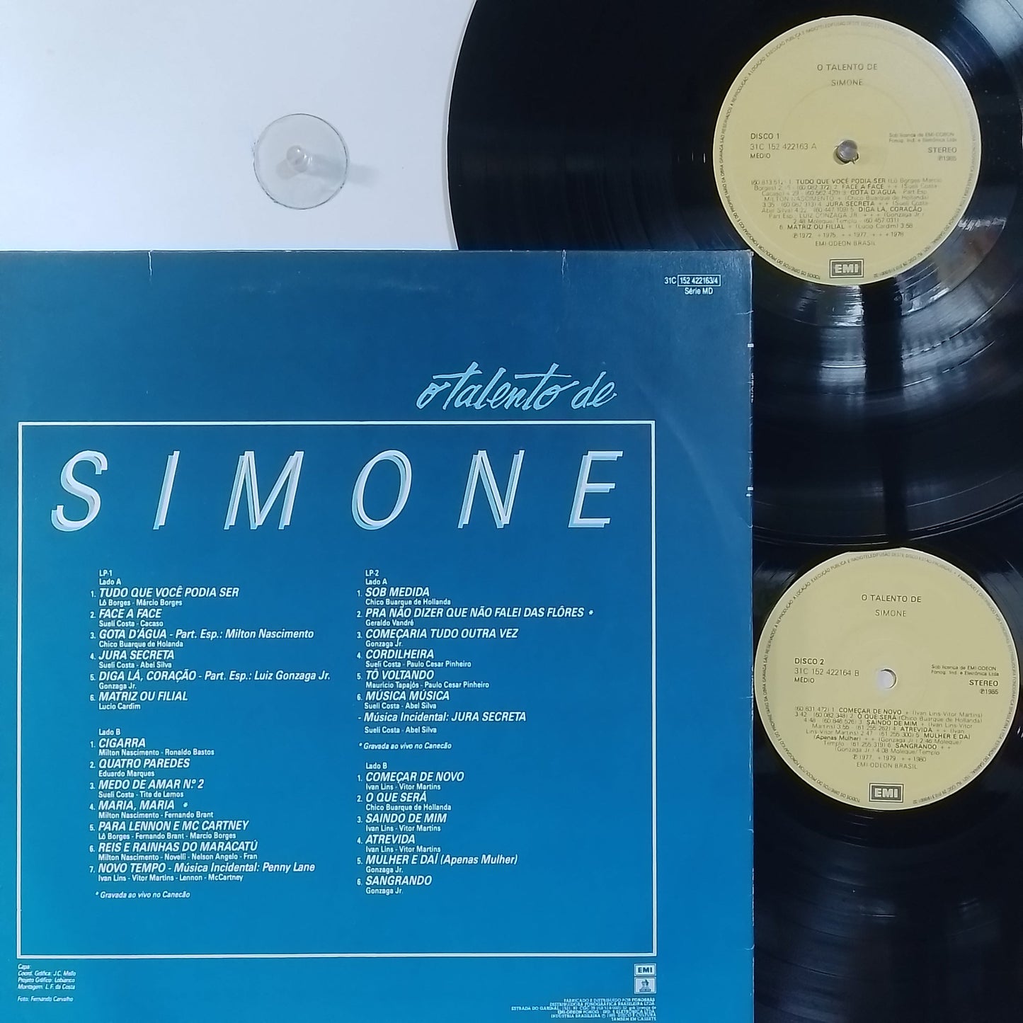 x2 lp Simone O Talento de Simone made Brasil 1985 con insert latin pop