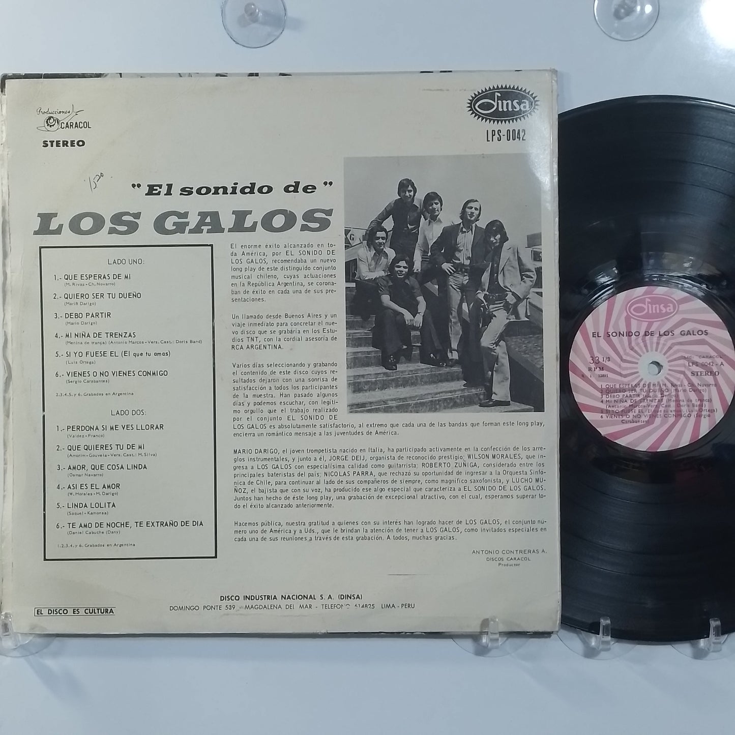 lp Los Galos El Sonido De Los Galos made peru 1971 latin pop