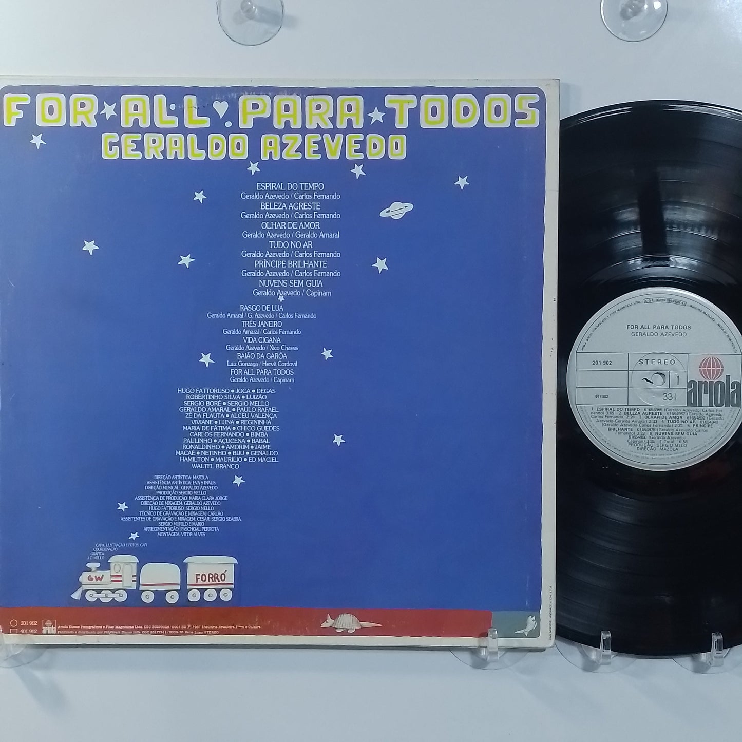 lp Geraldo Azevedo For All Para Todos made Brasil 1982 con insert latin pop