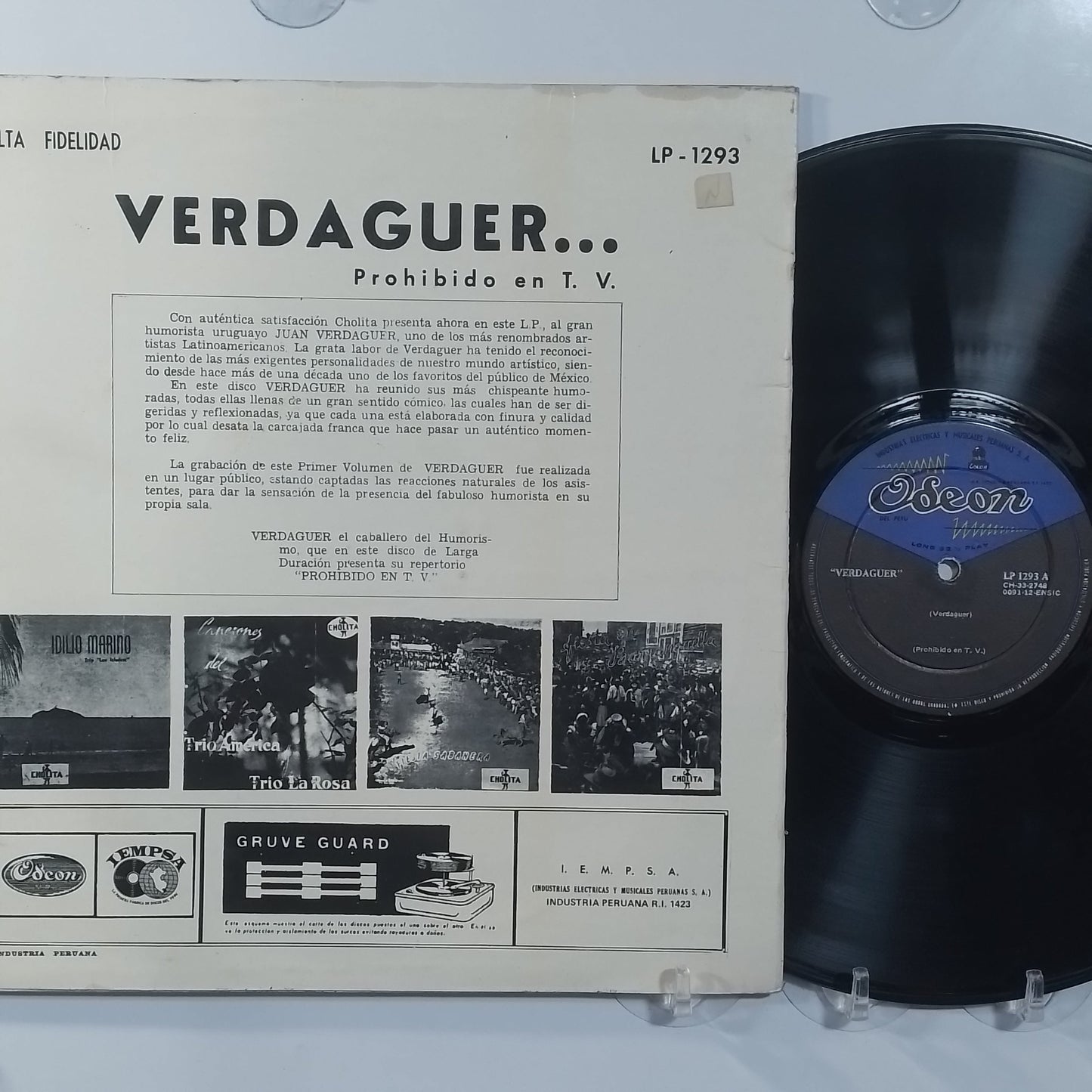 lp Verdaguer Prohibido En T.V. made Peru 1970 comedia