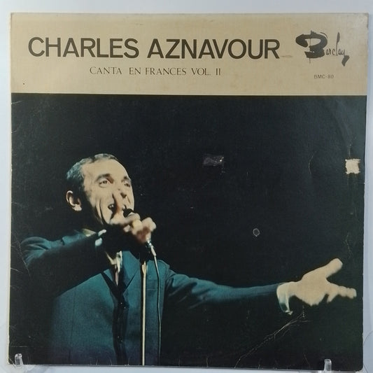 lp Charles Aznavour Canta en Frances Vol 2 made Peru 1970 balada pop