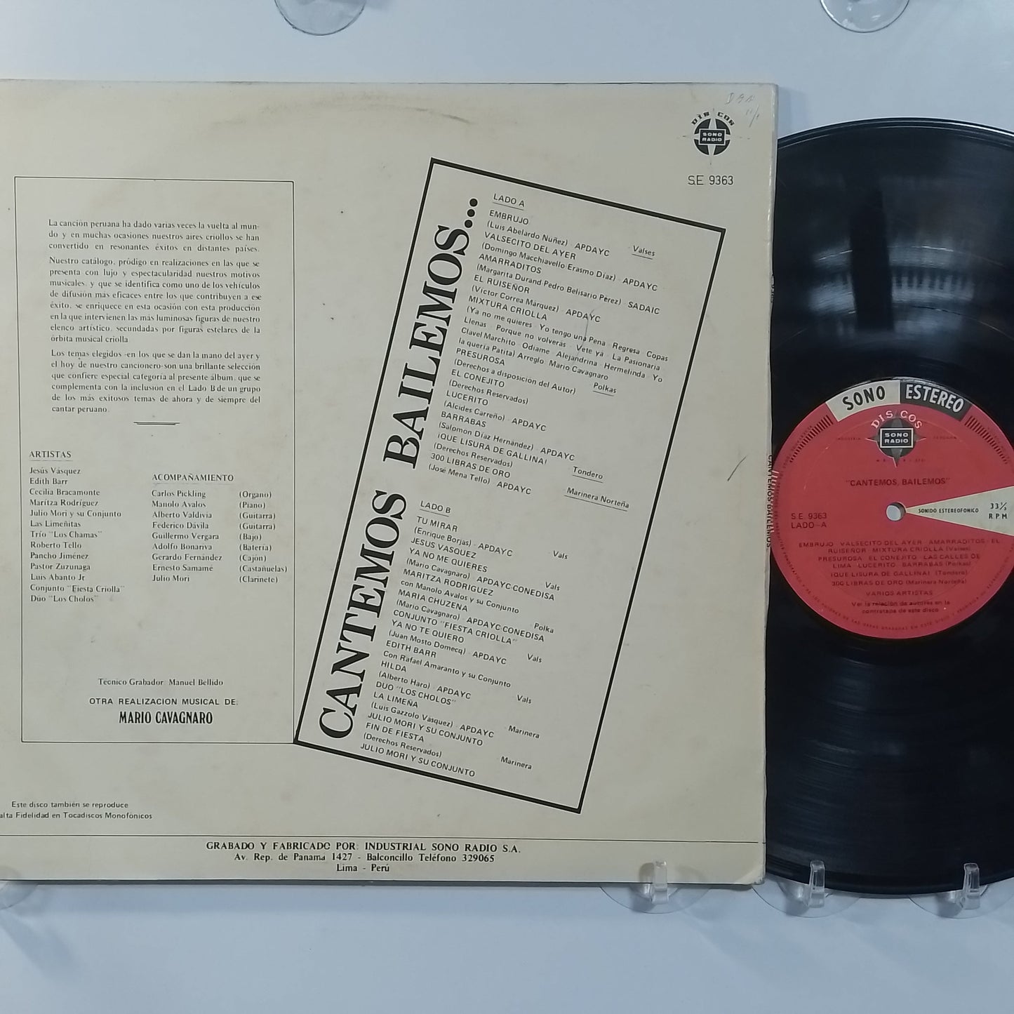 lp Julio Mori Cantemos Bailemos made peru 1974 vals folk