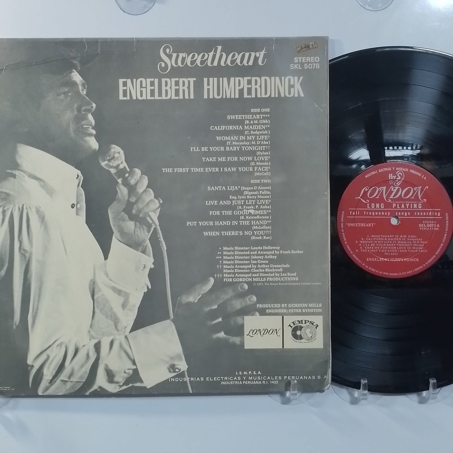 lp Engelbert Humperdinck Sweetheart made peru 1971 balada pop