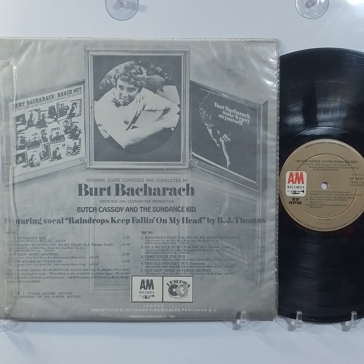 lp Burt Bacharach Butch Cassidy and the Sundance Kid made peru 1969 soundtrack
