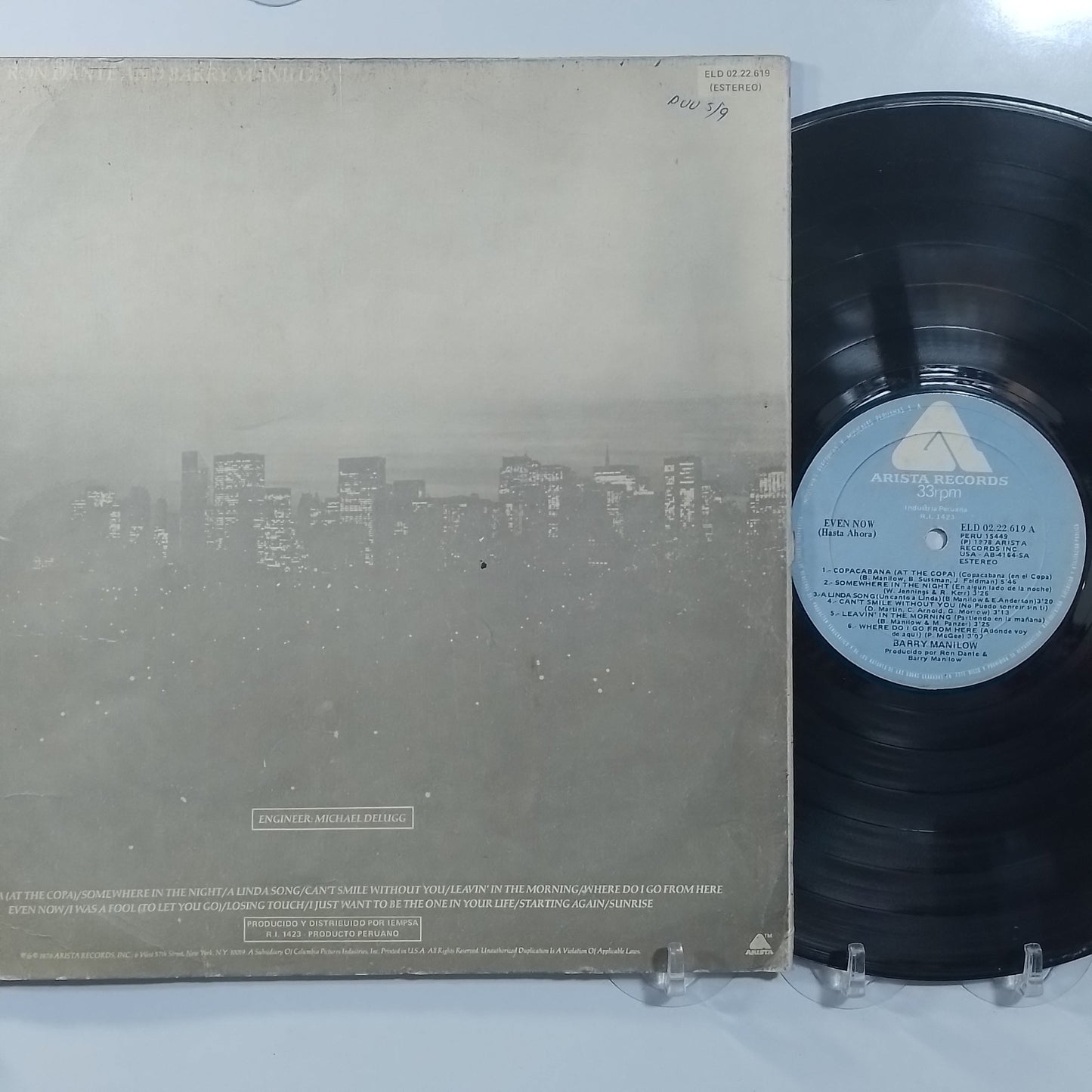 lp Barry Manilow Even Now made peru 1978 pop rock