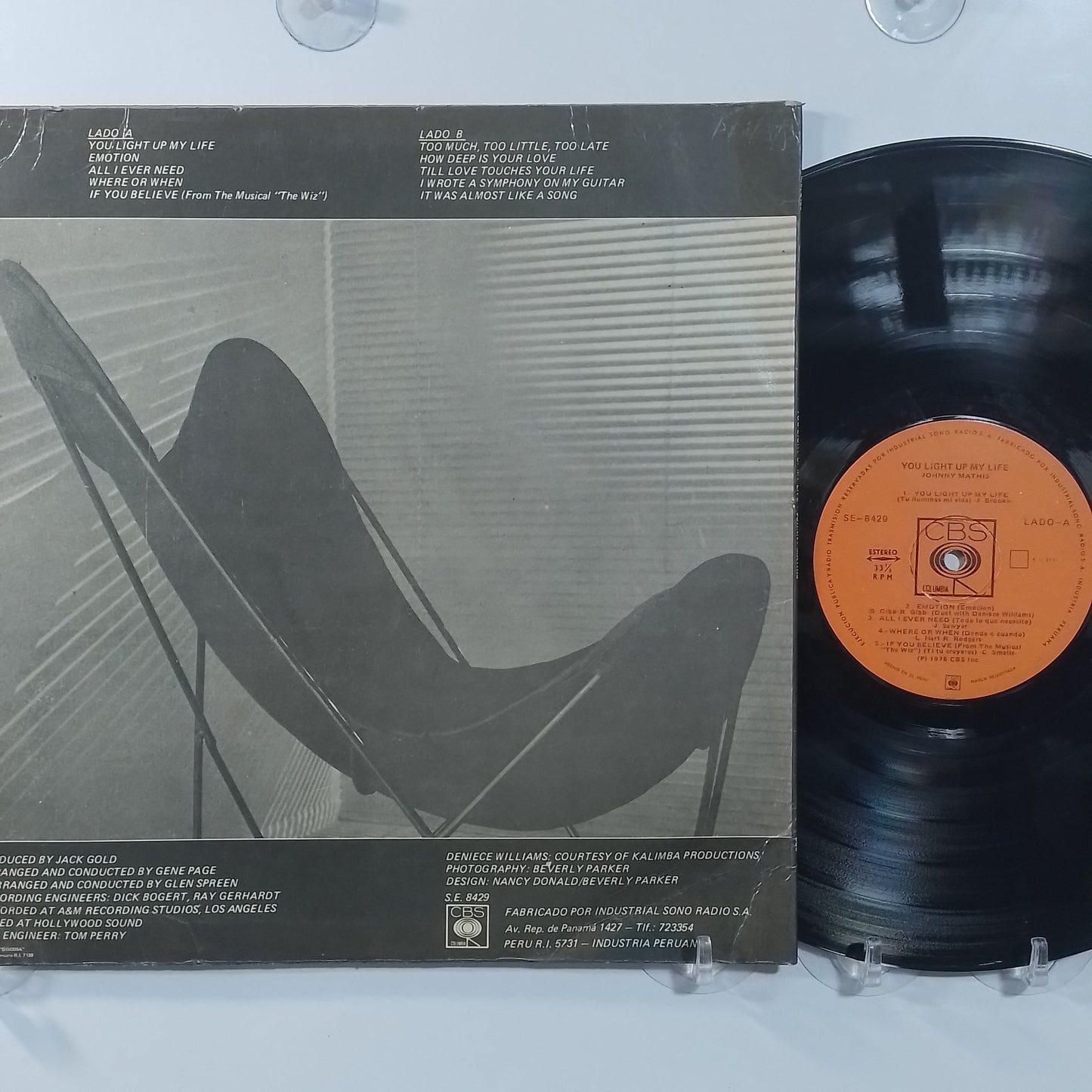 lp Johnny Mathis You Light Up My Life made peru 1978 soul pop