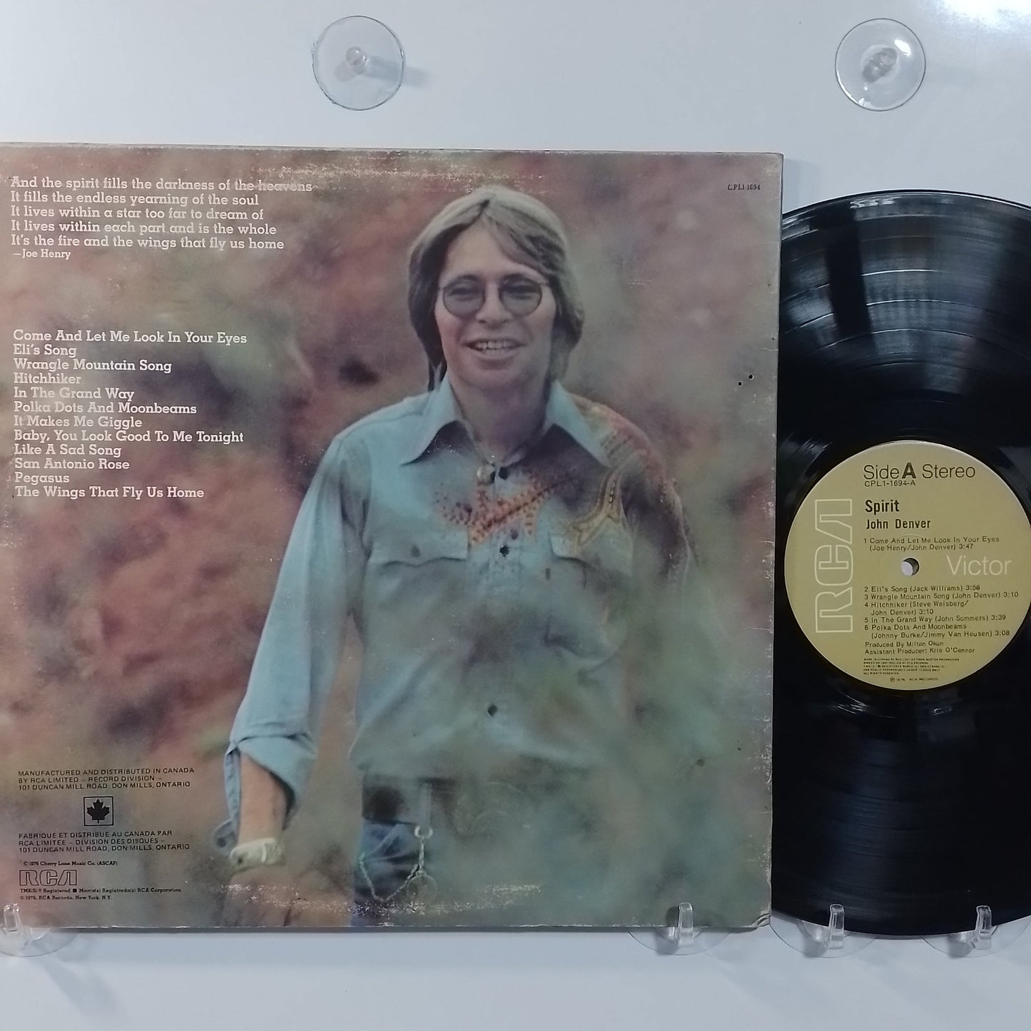 lp John Denver Spirit made canada 1976 con insert country rock