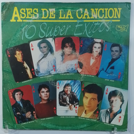 lp Aces de la Cancion 10 Super Exitos Jose Jose Juan Gabriel Emmanuel varios made usa 1986 latin pop