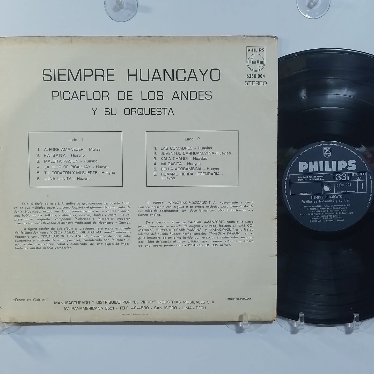 lp Picaflor De Los Andes Siempre Huancayo made peru 1975 huayno folk