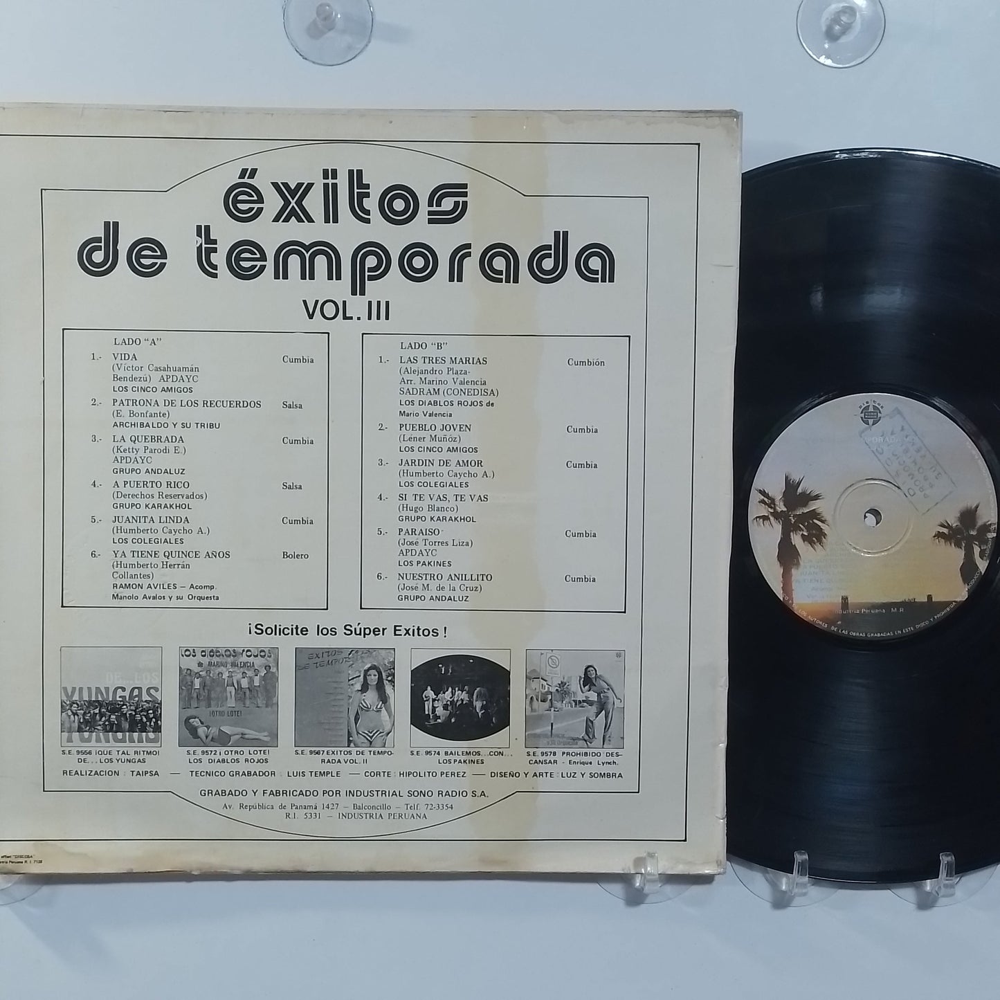 lp Exitos De Temporada Vol 3 Los Cinco Amigos Los Diablos Rojos Los Colegiales varios made peru 1983 promocional latin cumbia