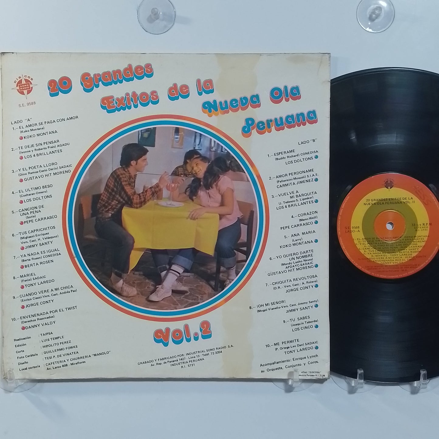 lp 20 grandes exitos de la nueva ola peruana vol 2 Los Doltons Koko Montana Danny Valdy varios made peru 1977 rock latin
