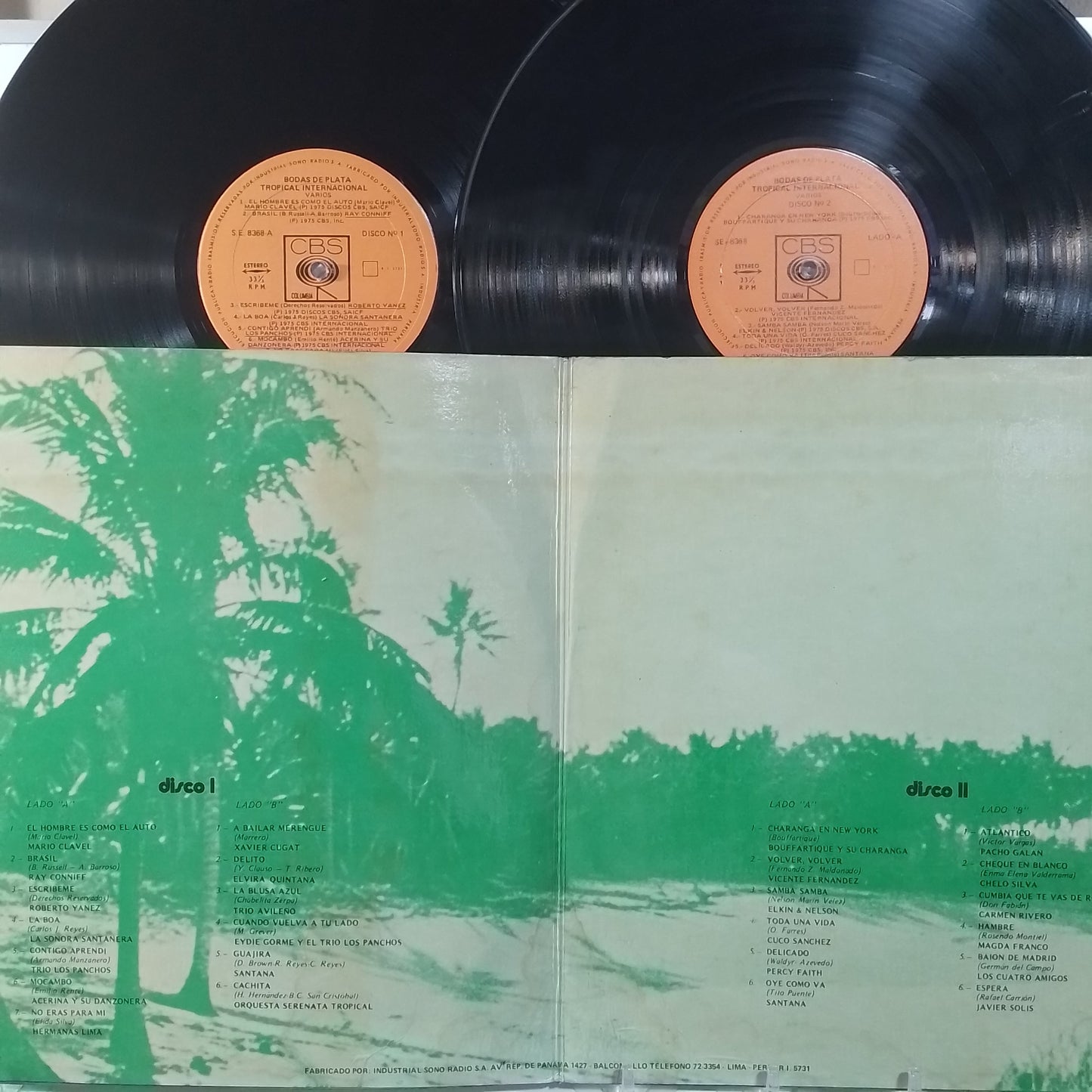 x2 lp bodas de plata tropical internacional santana vicente fernandez javier solis varios made peru 1975 gatefold tropical