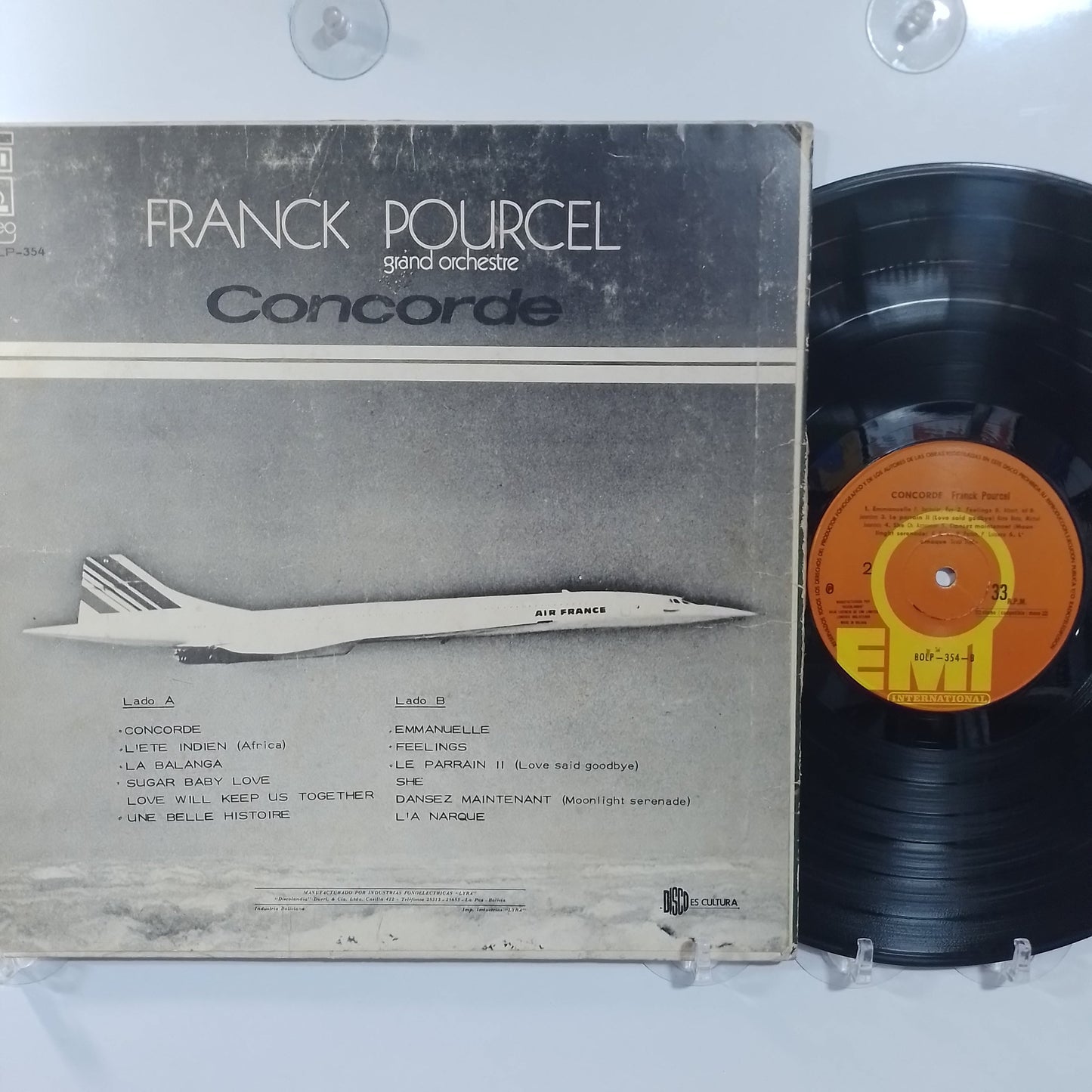 lp franck pourcel concorde made bolivia 1975 instrumental