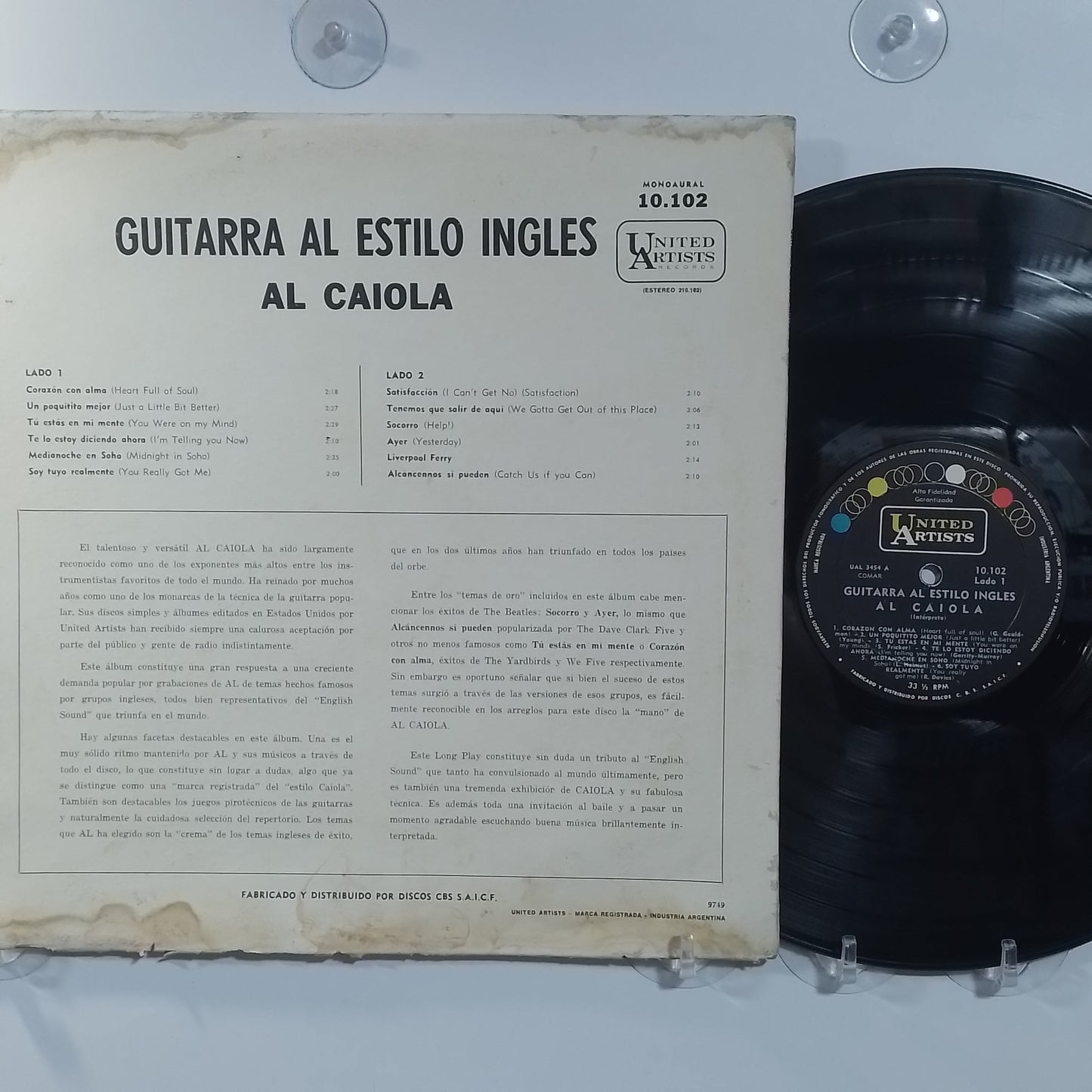 lp al caiola guitarra al estilo ingles made argentina 1965 jazz pop rock