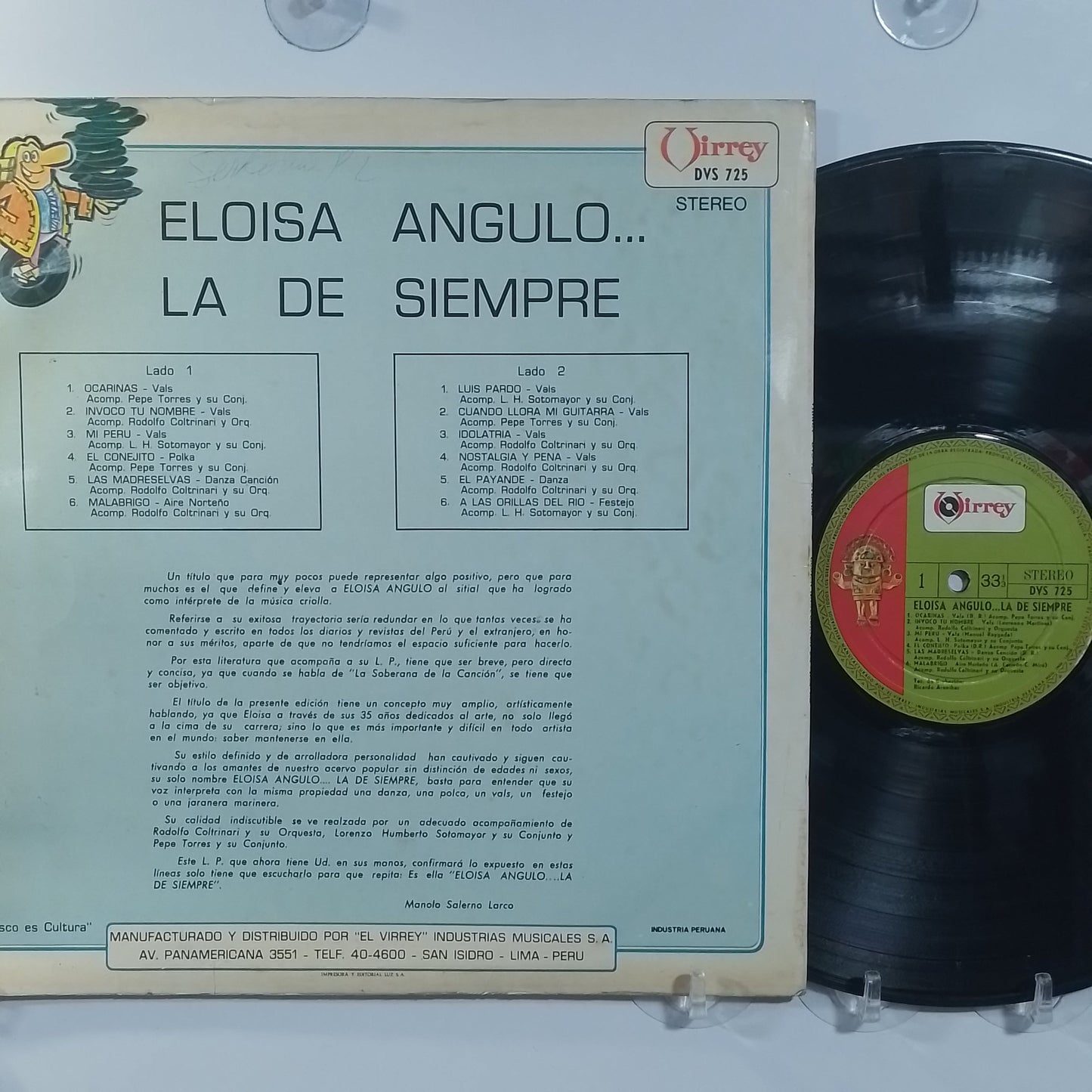 lp eloisa angulo eloisa angulo la de siempre made peru 1972 criollo vals folk