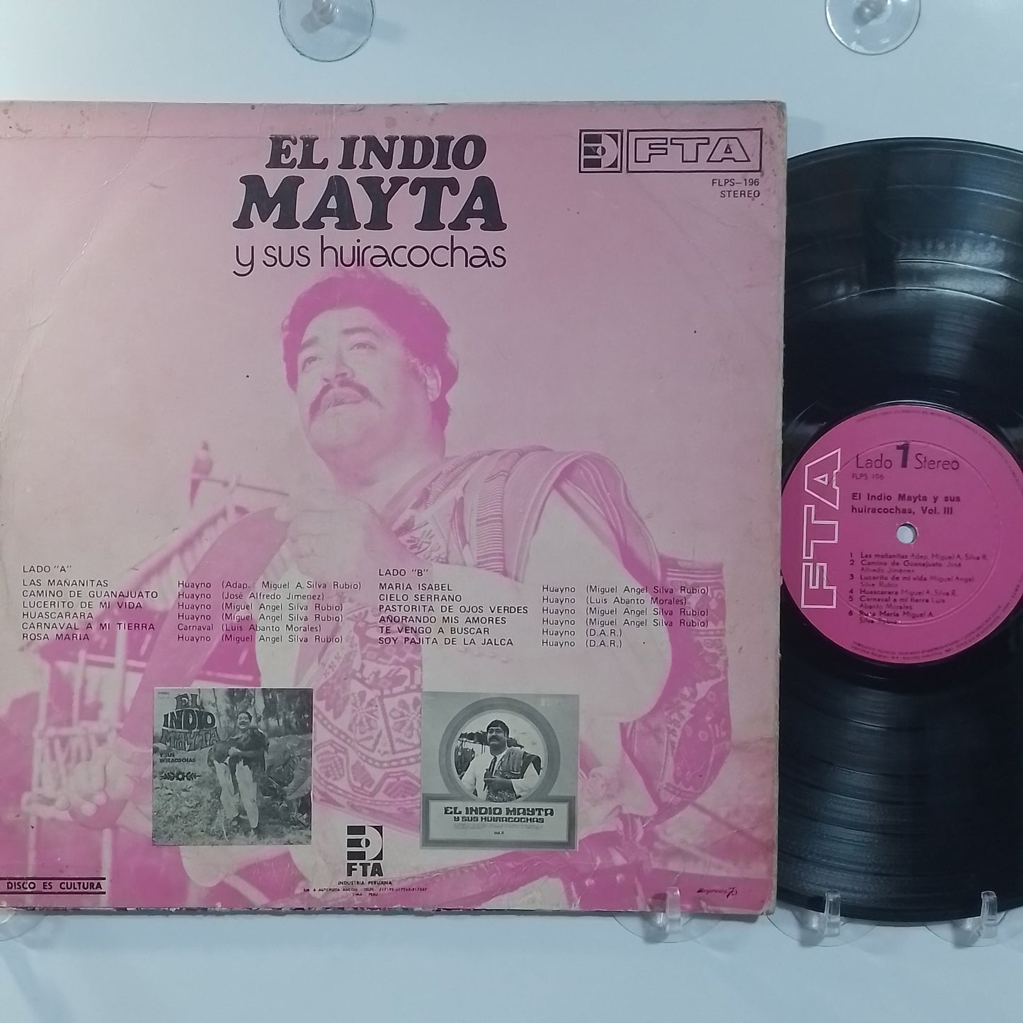 lp El Indio Mayta y sus Huiracochas vol 3 made peru 1974 andean folk