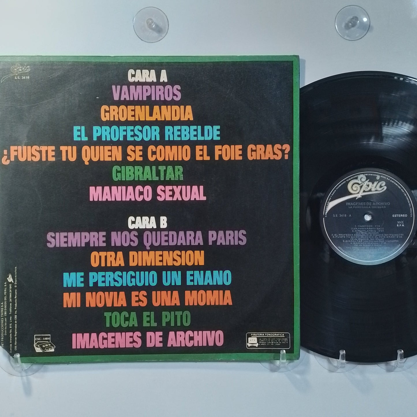 lp La Honorable Sociedad Imagenes De Archivo made peru 1987 latin rock