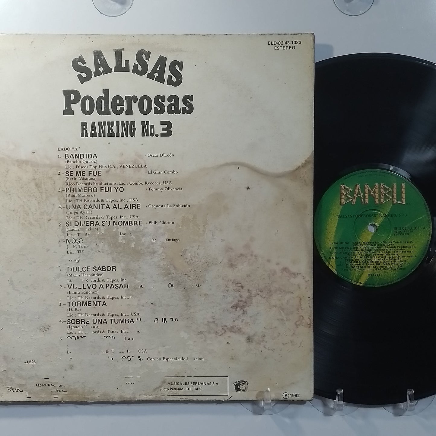 lp salsas poderosas ranking 3 el gran combo tommy olivencia willy chirino varios made peru 1980 salsa