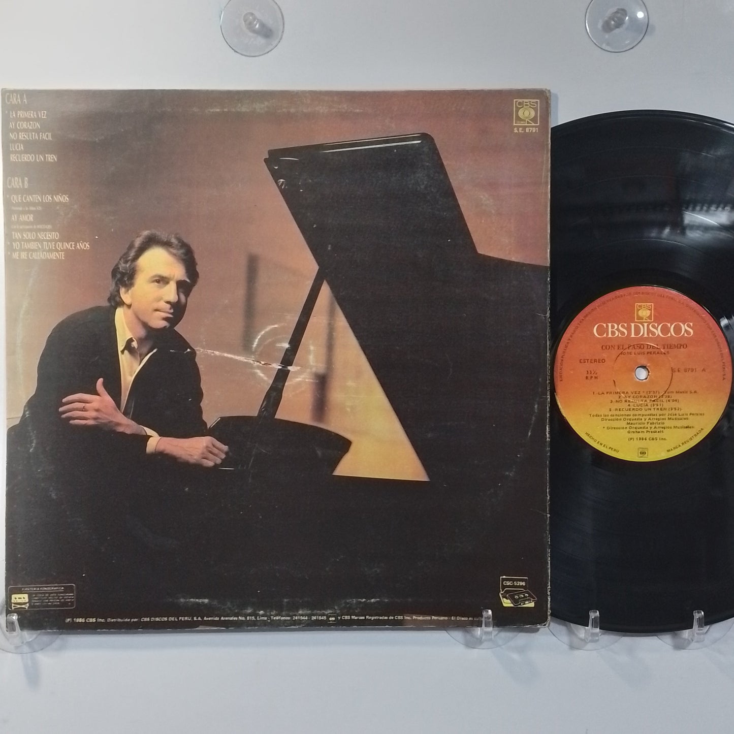 lp Jose Luis Perales Con El Paso Del Tiempo made peru 1986 latin pop