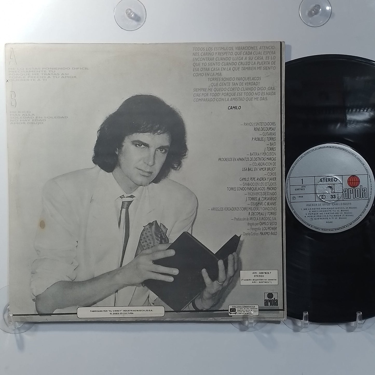 lp Camilo Sesto Agenda de Baile made peru 1986 latin pop