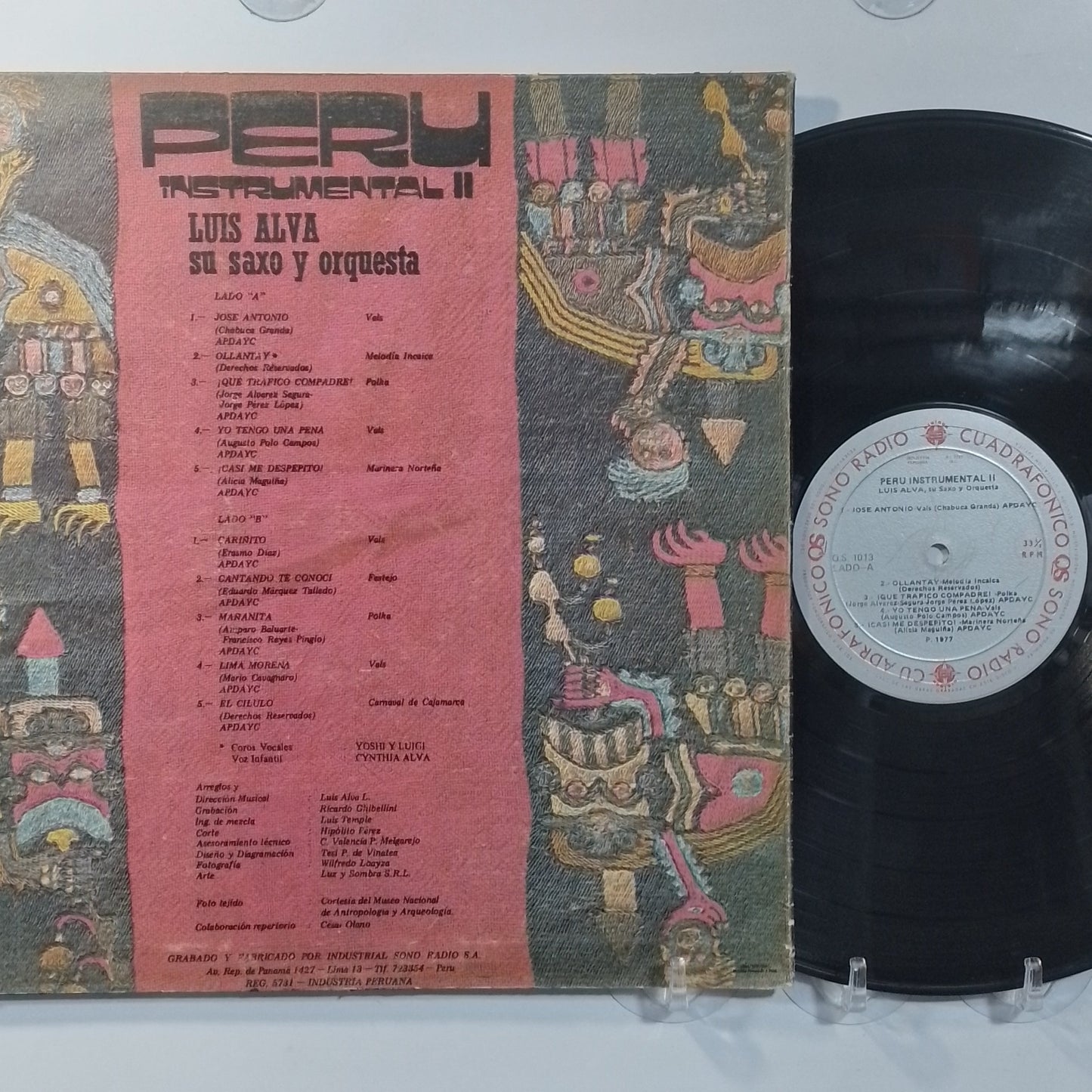 lp Luis Alva y su Saxo y Orquesta Peru Instrumental II made peru 1977 latin pop folk