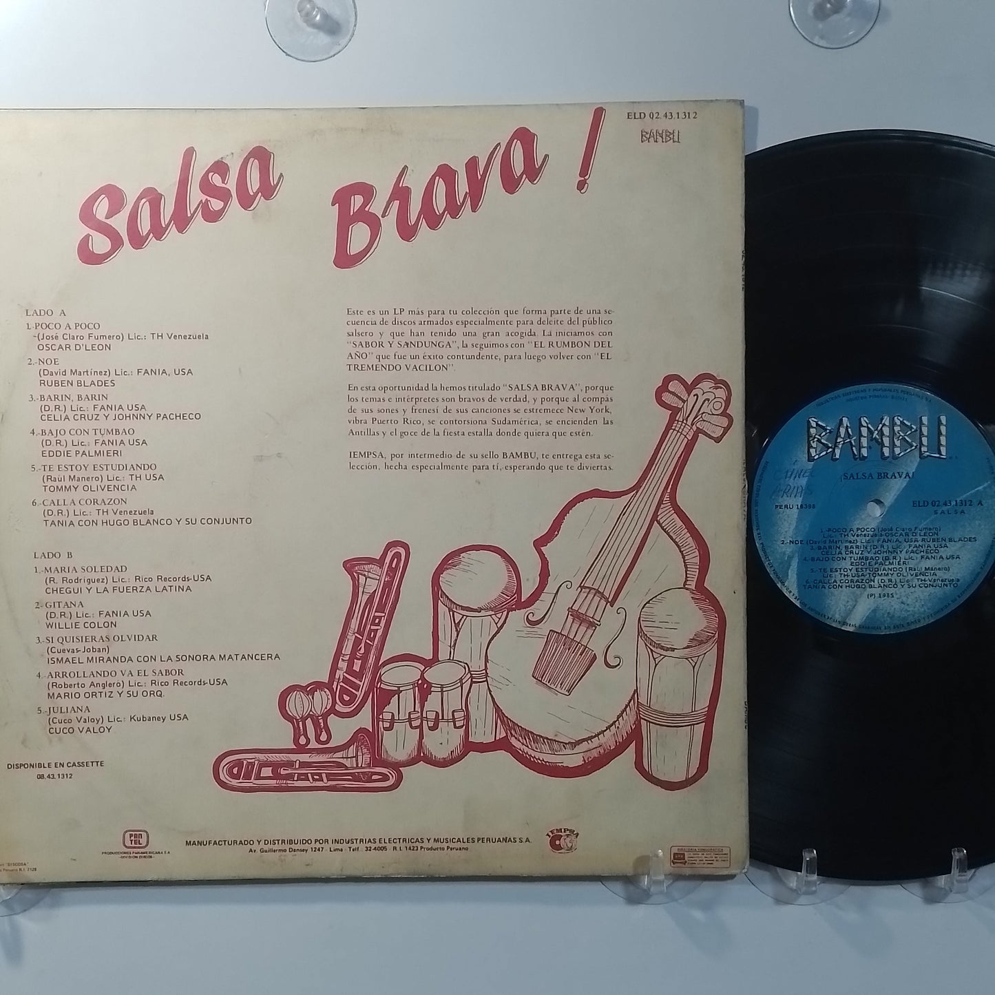 lp salsa brava ruben blades celia cruz willie colon varios made peru 1985 salsa