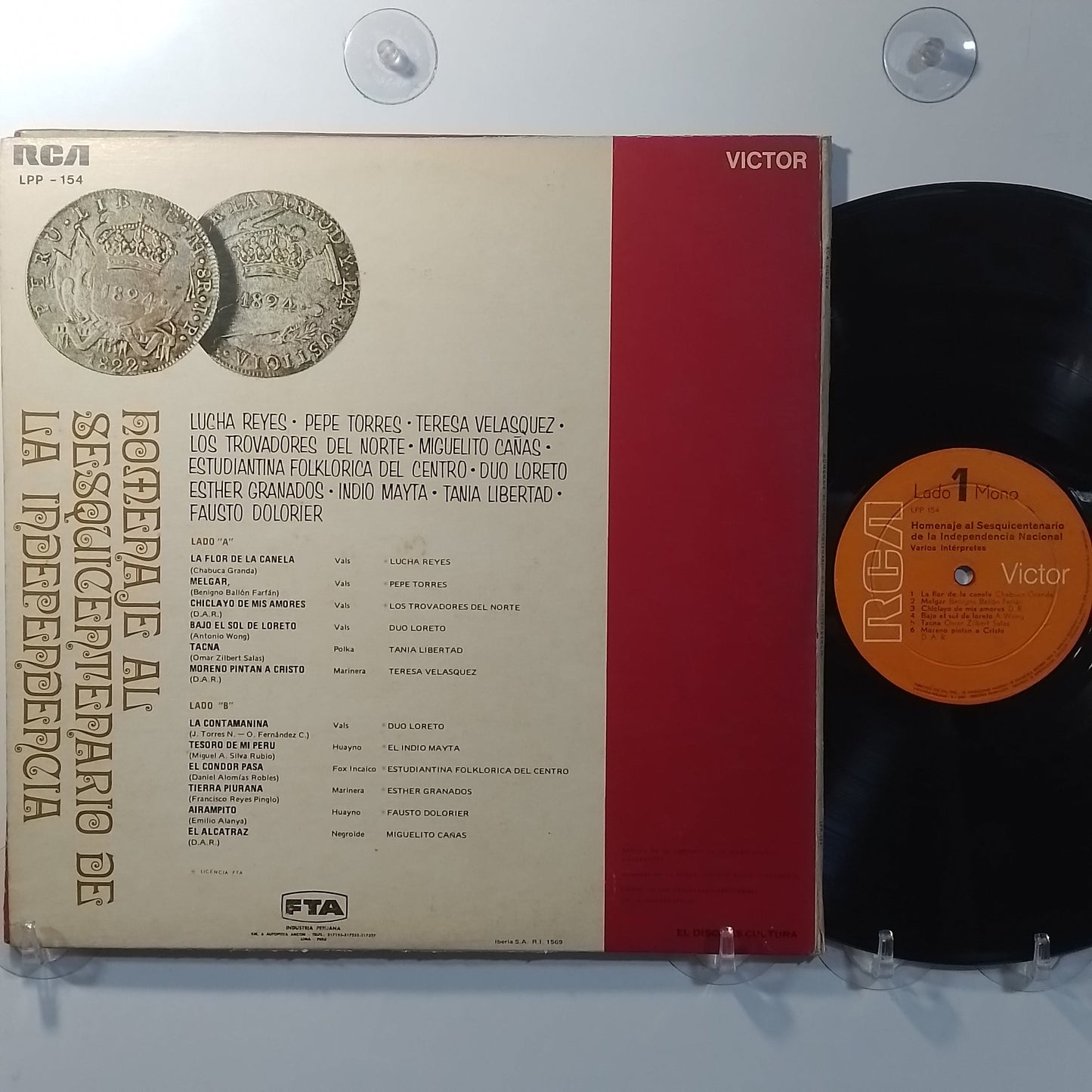 lp Homenaje al Sesquicentenario de la Independencia Nacional Lucha Reyes Tania Libertad Duo Loreto varios made peru 1971 gatefold vals criollo folk