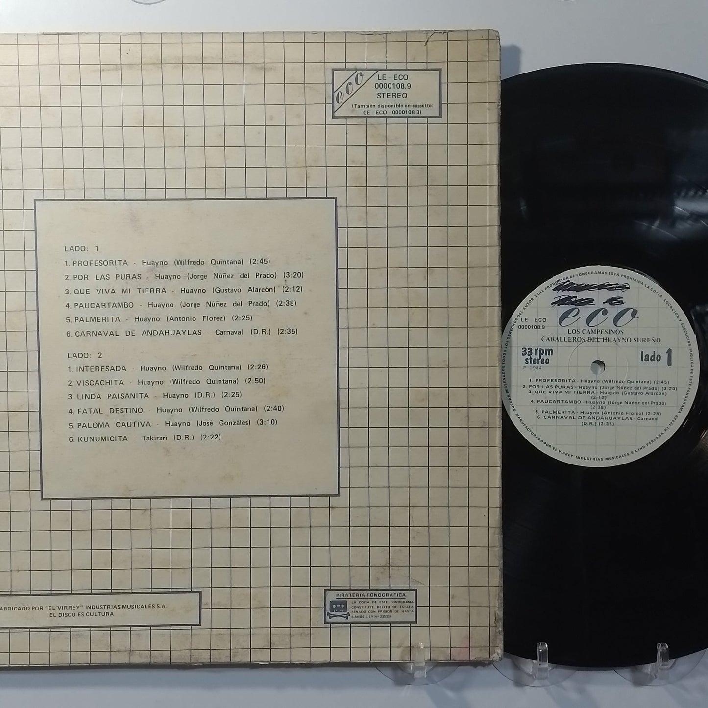 lp Los Campesinos Caballeros del Huayno Sureño made peru 1987 huayno folk