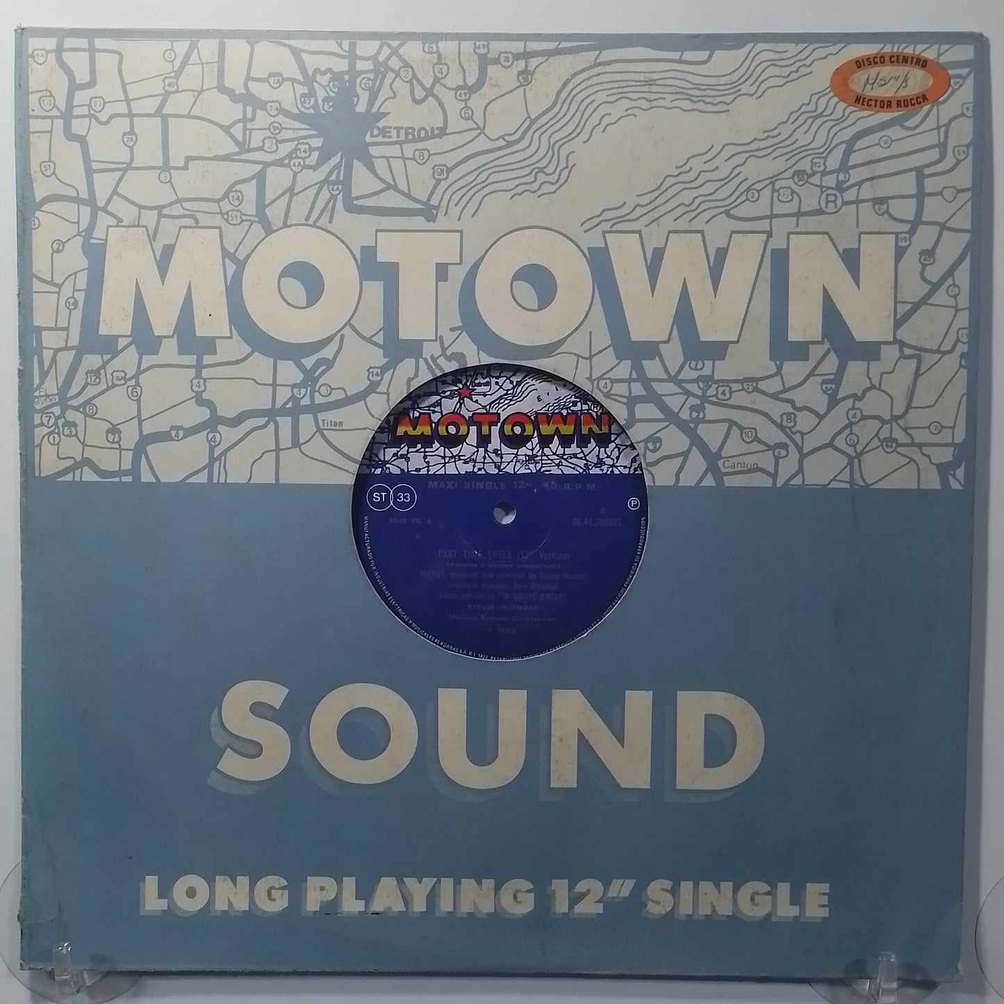 maxi single 12" Stevie Wonder Part Time Lover made peru 1985 funk disco