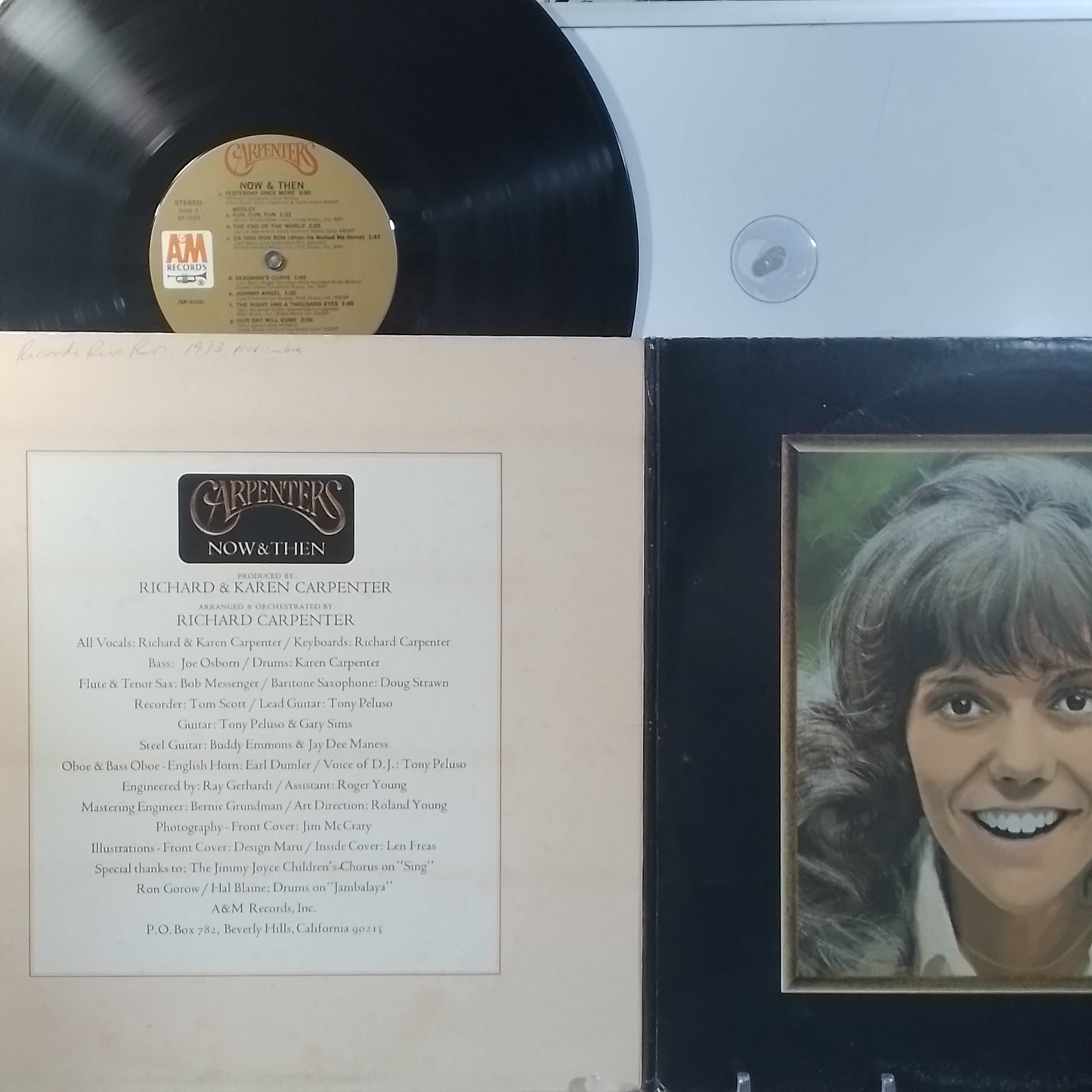 lp Carpenters Now & Then made usa 1973 gatefold con insert pop rock