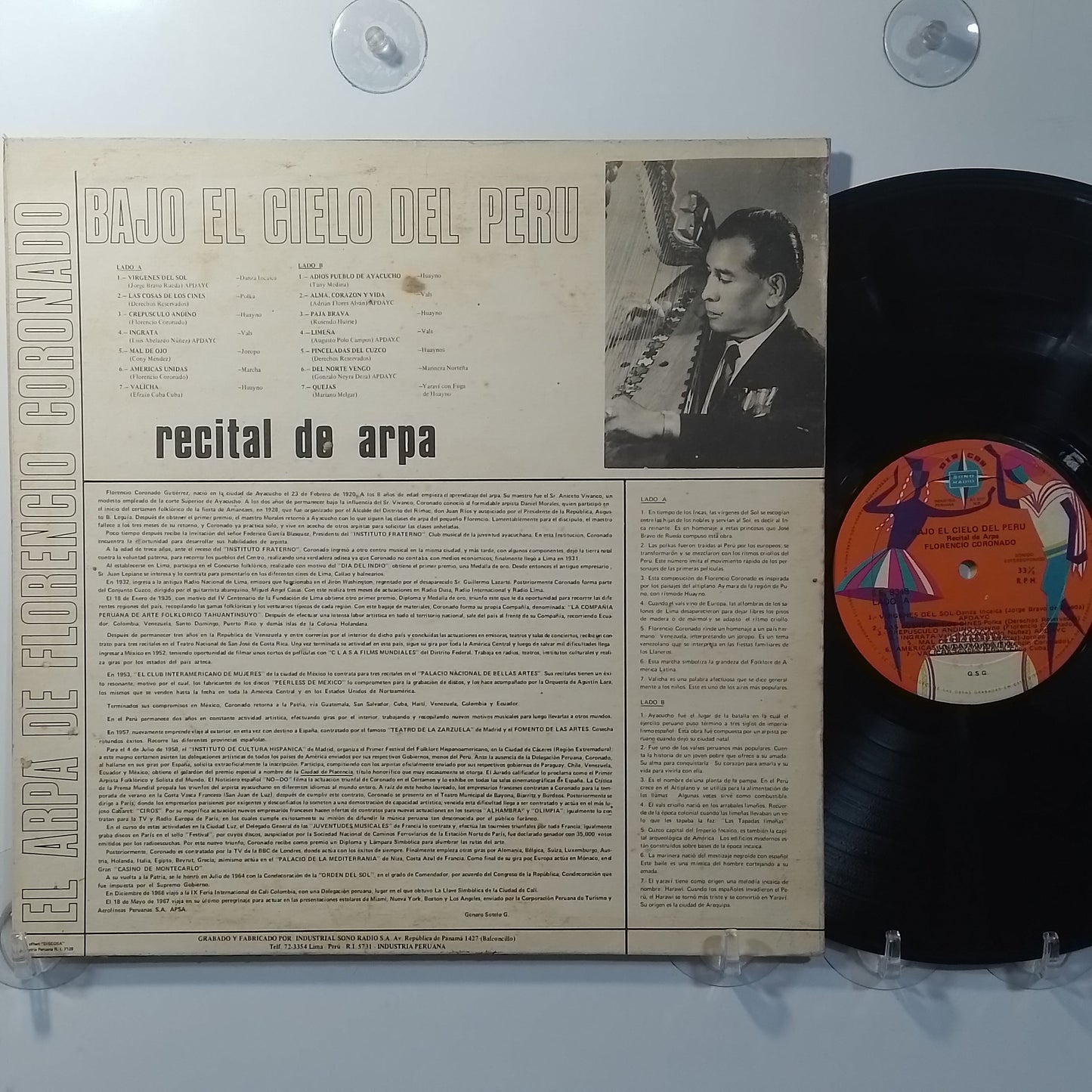 lp Florencio Coronado Bajo el Cielo del Peru made peru 1971 andean folk