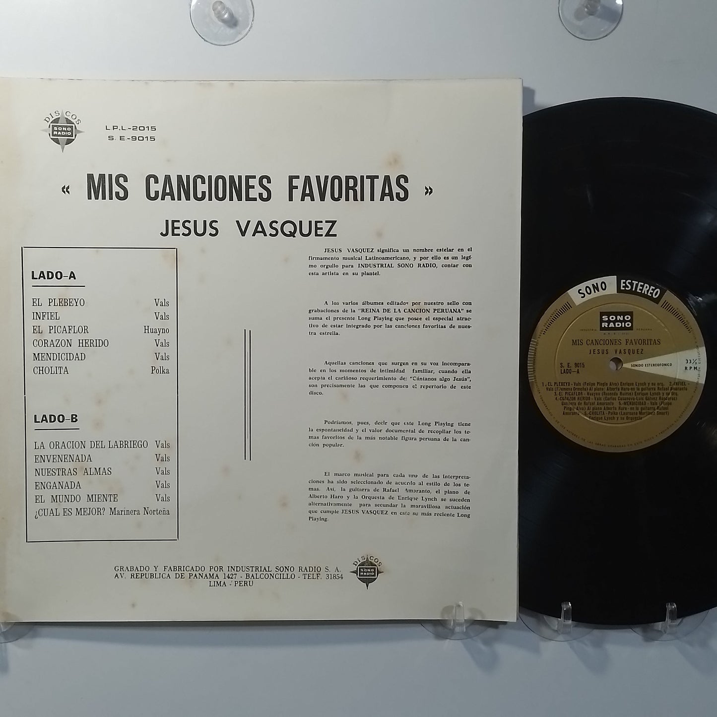 Jesus Vasquez Mis Canciones Favoritas made peru 1970 criollo folk