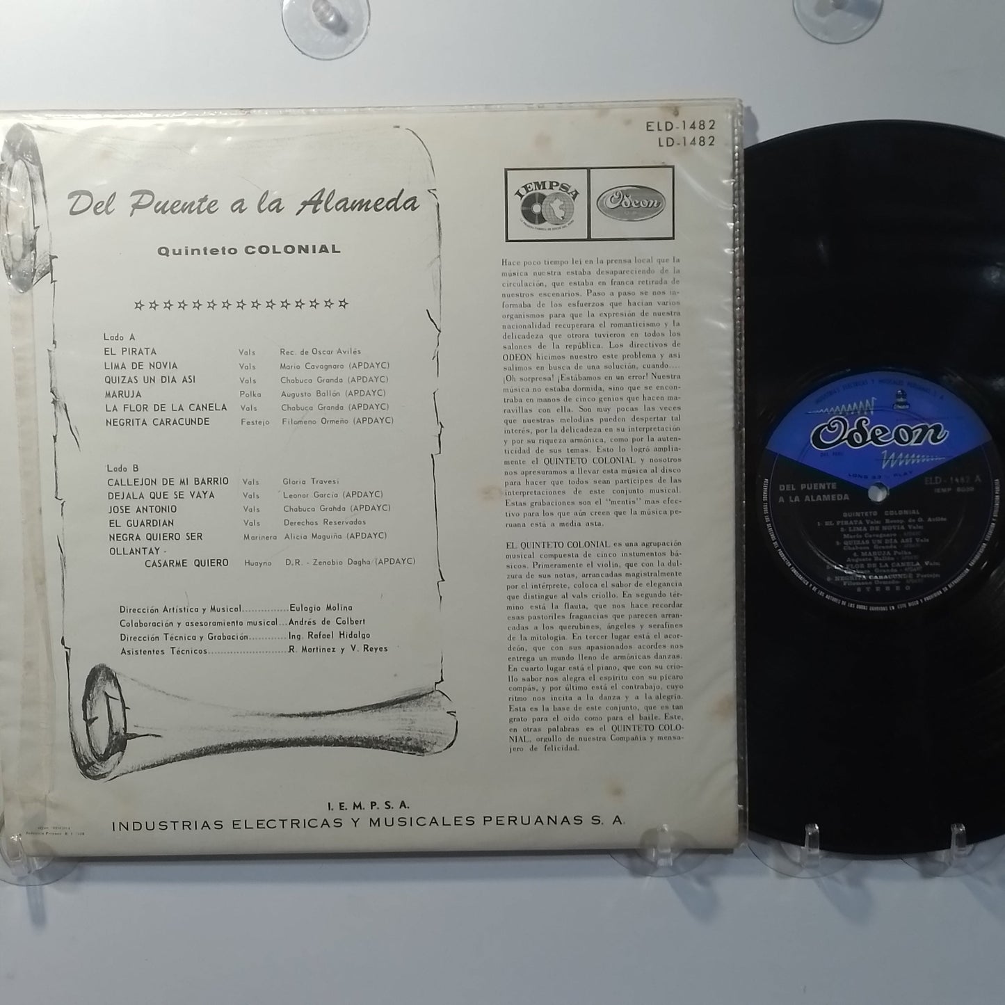 lp Quinteto Colonial Del Puente a la Alameda made peru 1970 criollo folk