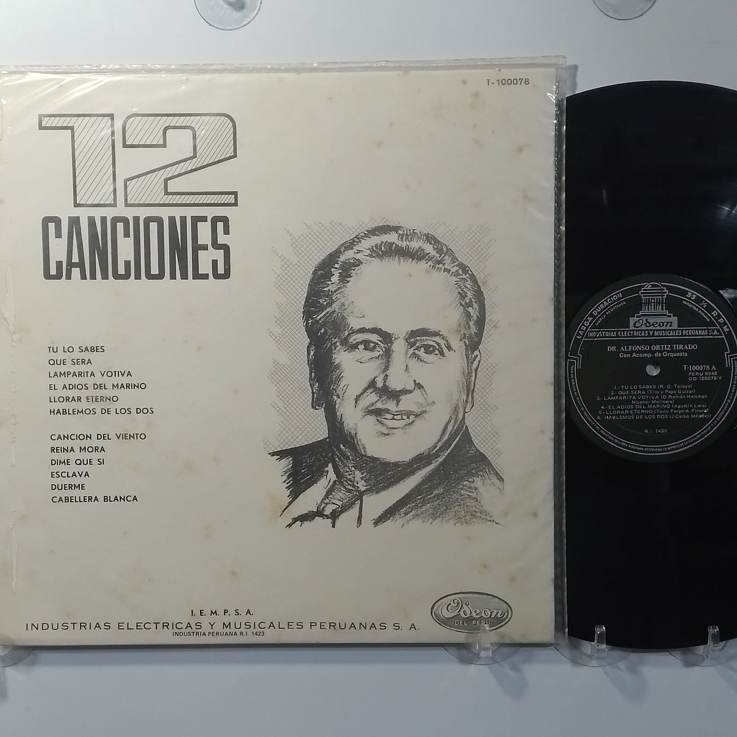 lp Alfonso Ortiz Tirado 12 canciones made peru 1971 latin folk