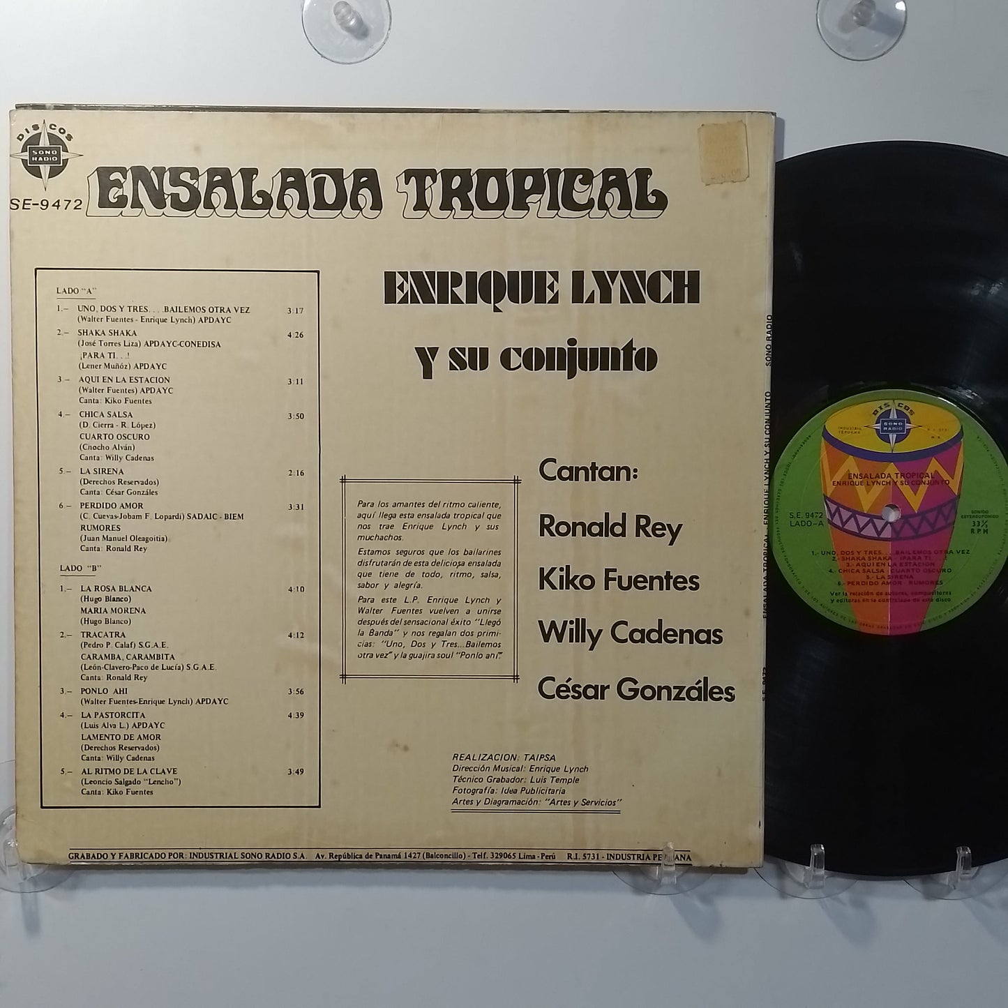 lp Enrique Lynch y su Conjunto Ensalada Tropical made peru 1974 salsa cumbia