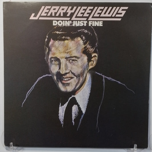 lp Jerry Lee Lewis Doin Just Fine made usa 1974 blues