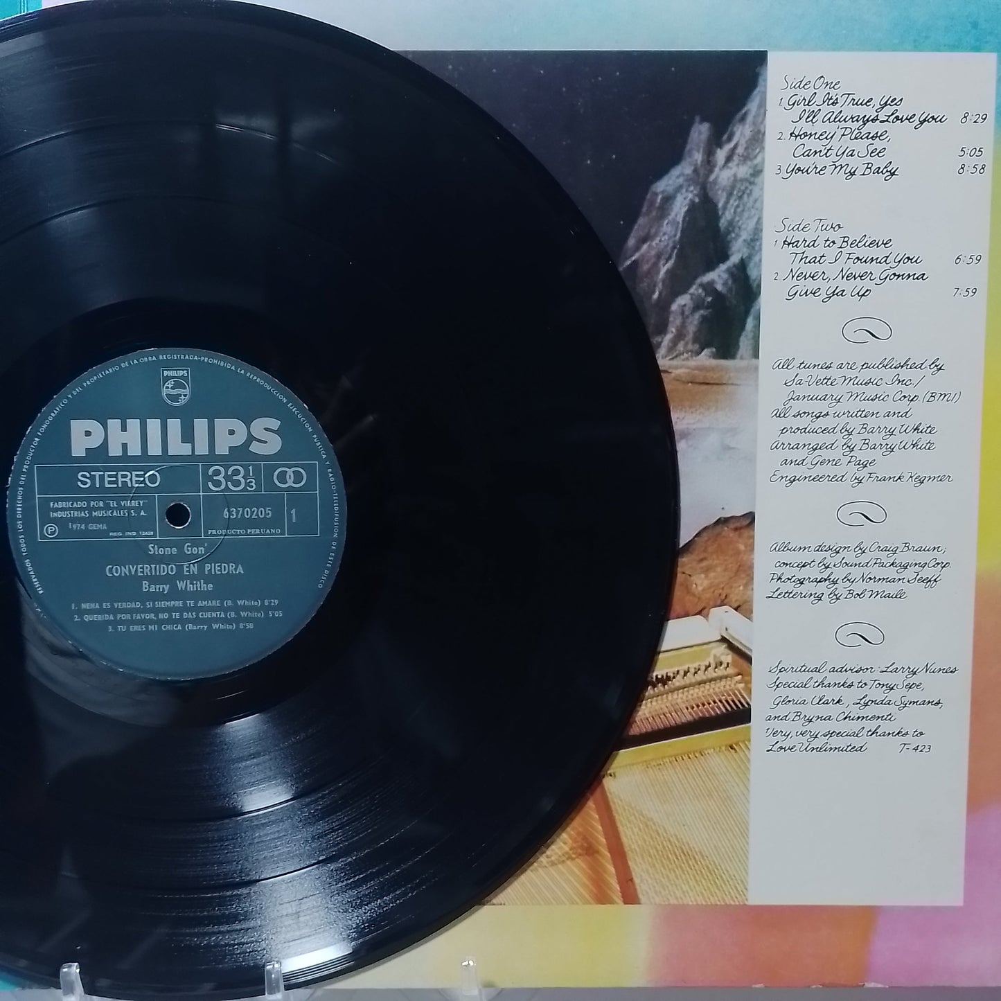 lp Barry White Stone Gon Convertido En Piedra made peru 1973 funk soul