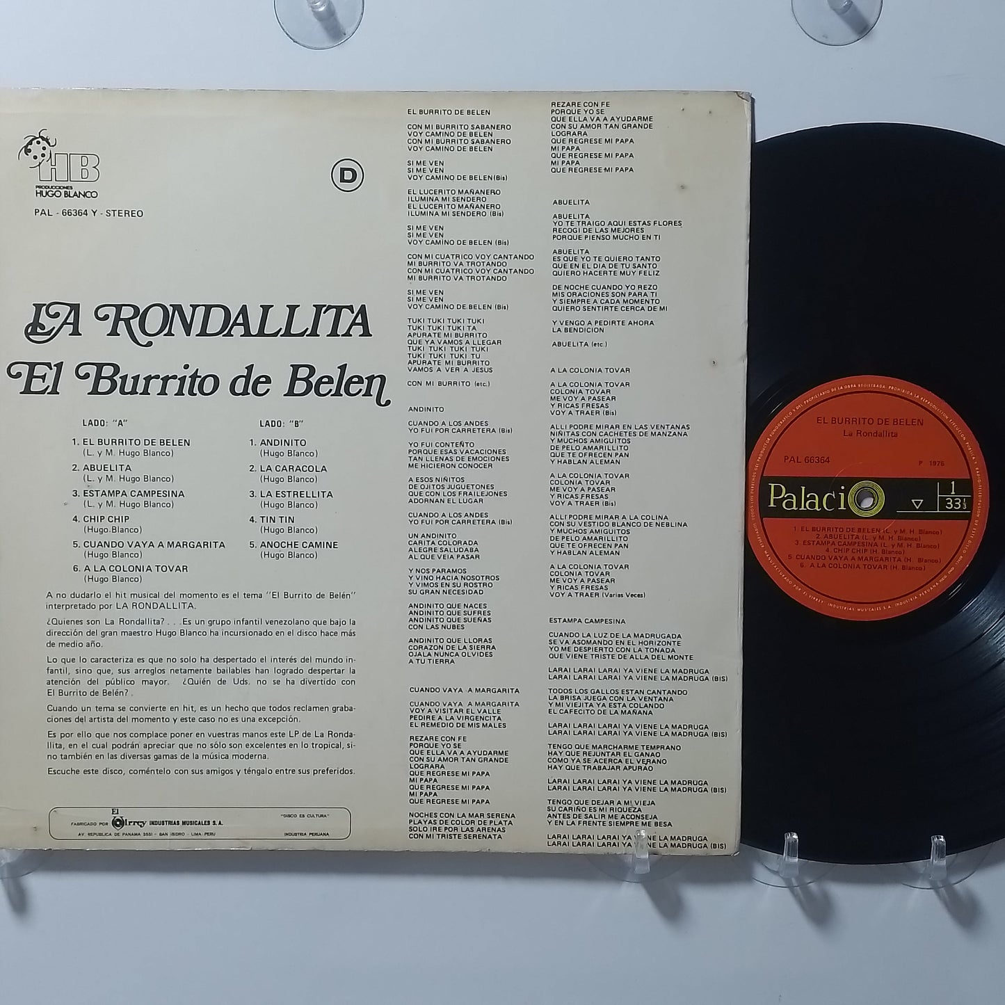 lp La Rondallita El Burrito de Belen made peru 1980 latin cumbia villancicos