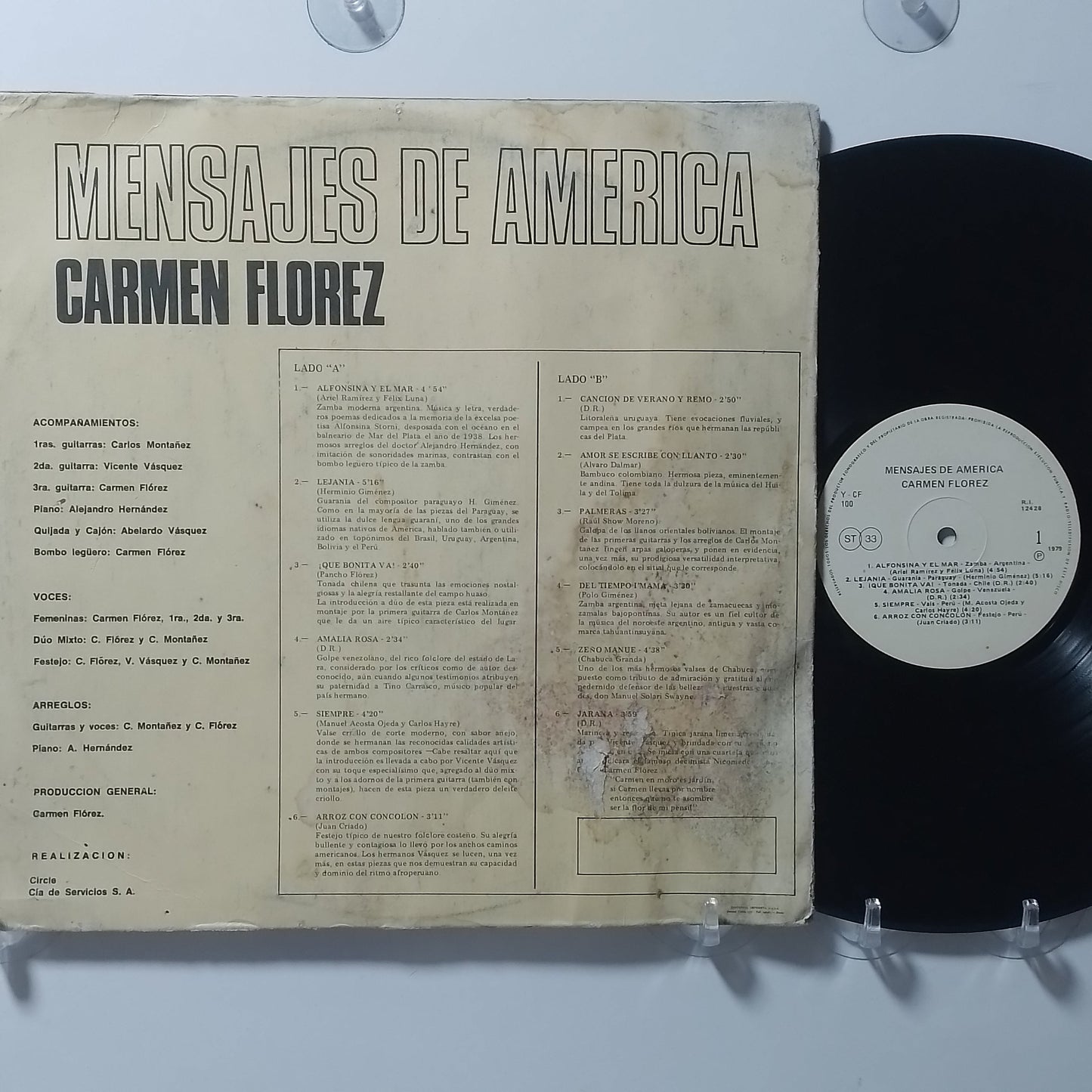 lp Carmen Florez Mensajes De America made peru 1979 latin folk