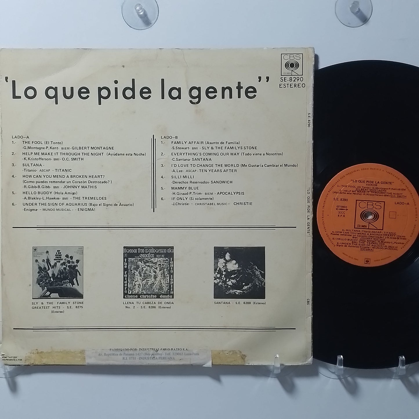 lp Lo que pide la gente Gilbert Montagne OC Smith The Tremeloes made peru 1970 rock