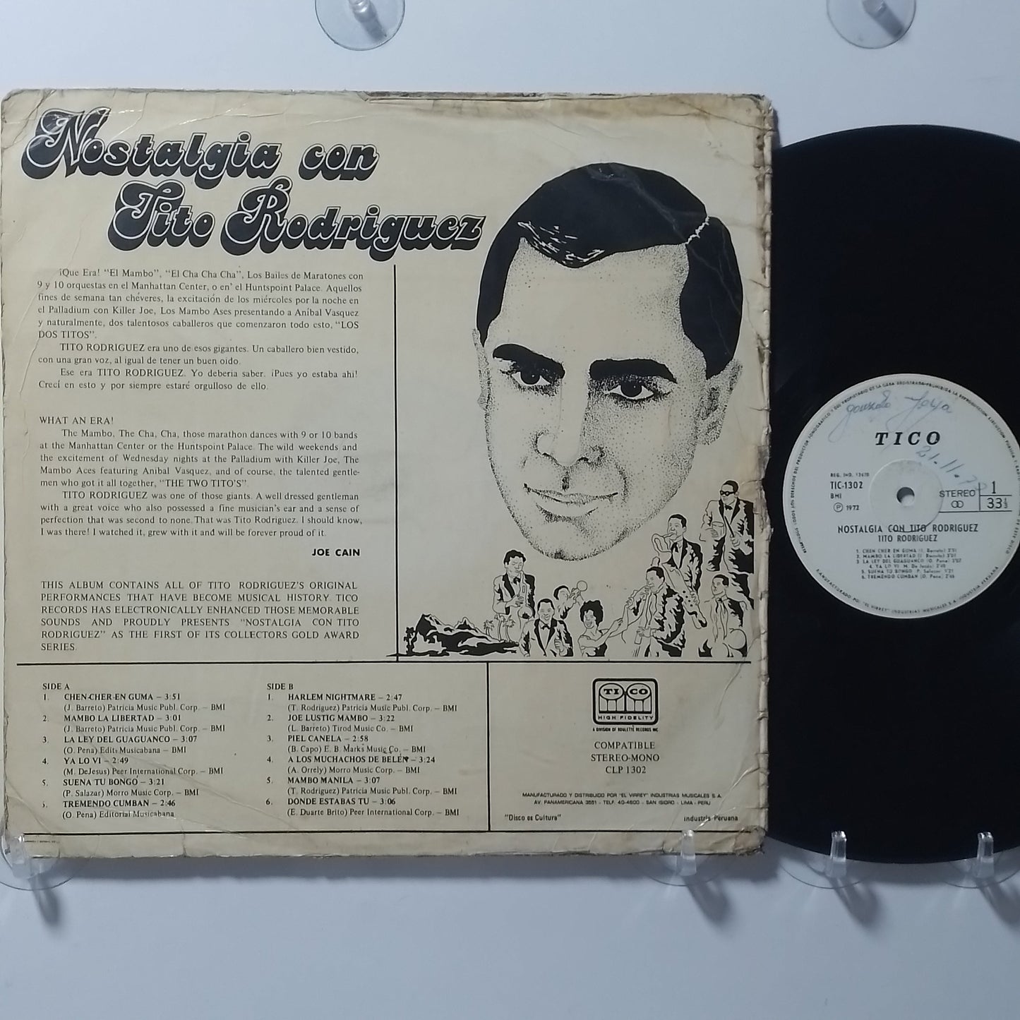 lp Tito Rodriguez Nostalgia con Tito Rodriguez made peru 1972 latin guaguanco