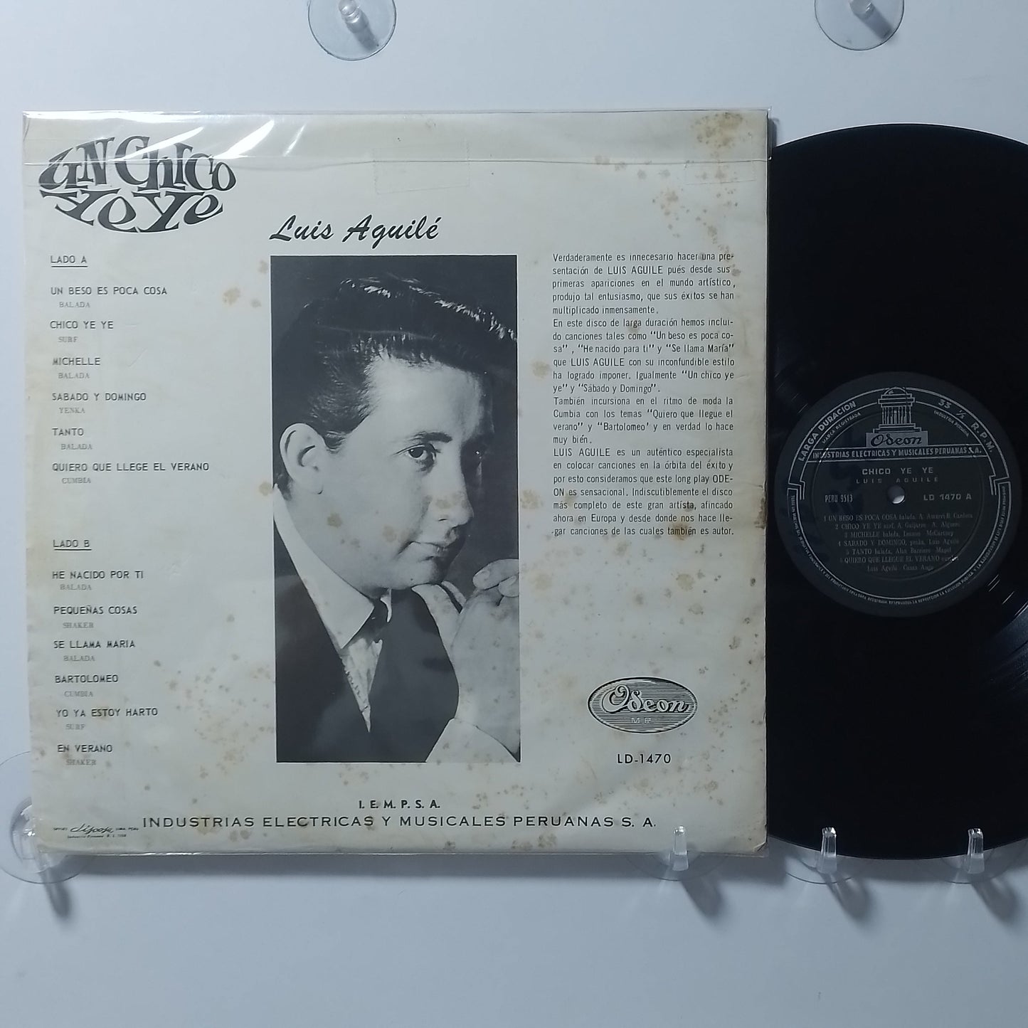 lp Luis Aguile un Chico Ye Ye made peru 1966 latin pop rock