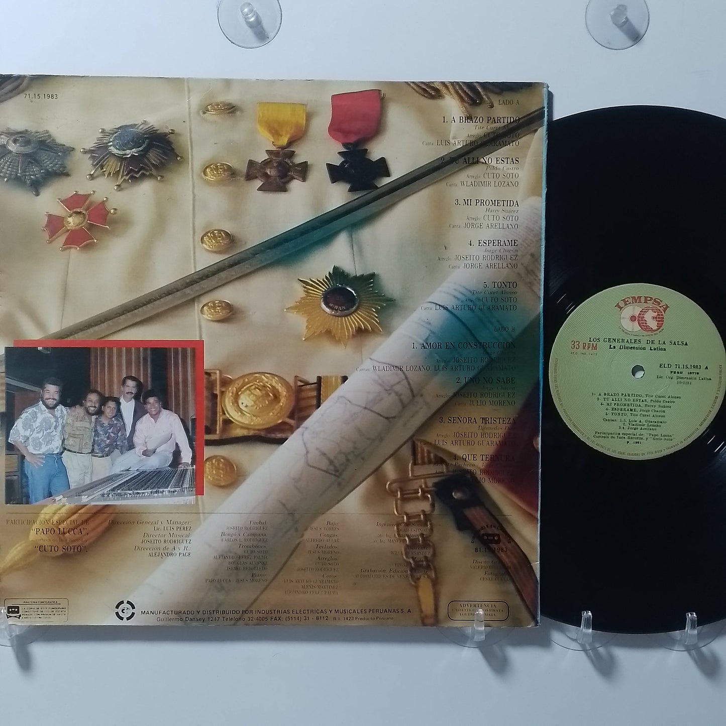 lp Los Generales de la Salsa La Dimension Latina made peru 1988 salsa