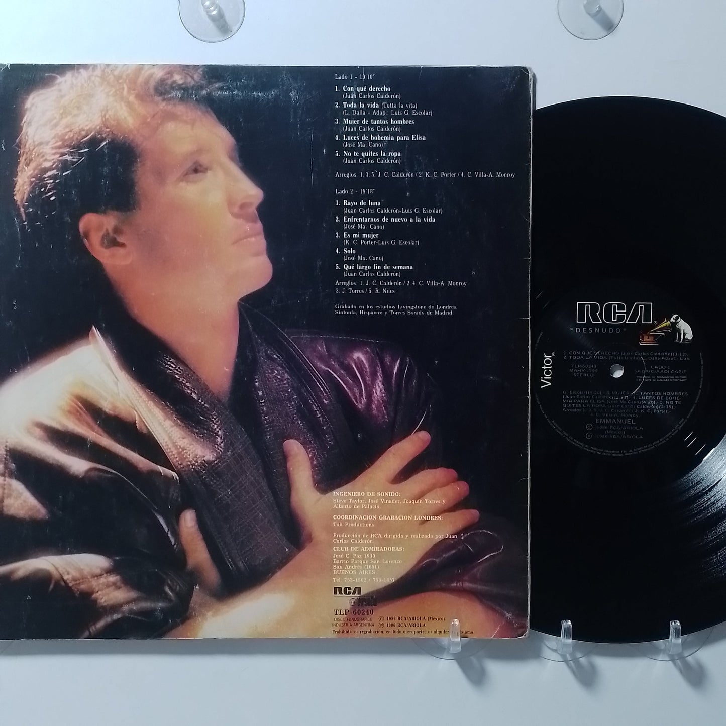 lp Emmanuel Desnudo made argentina 1987 latin pop
